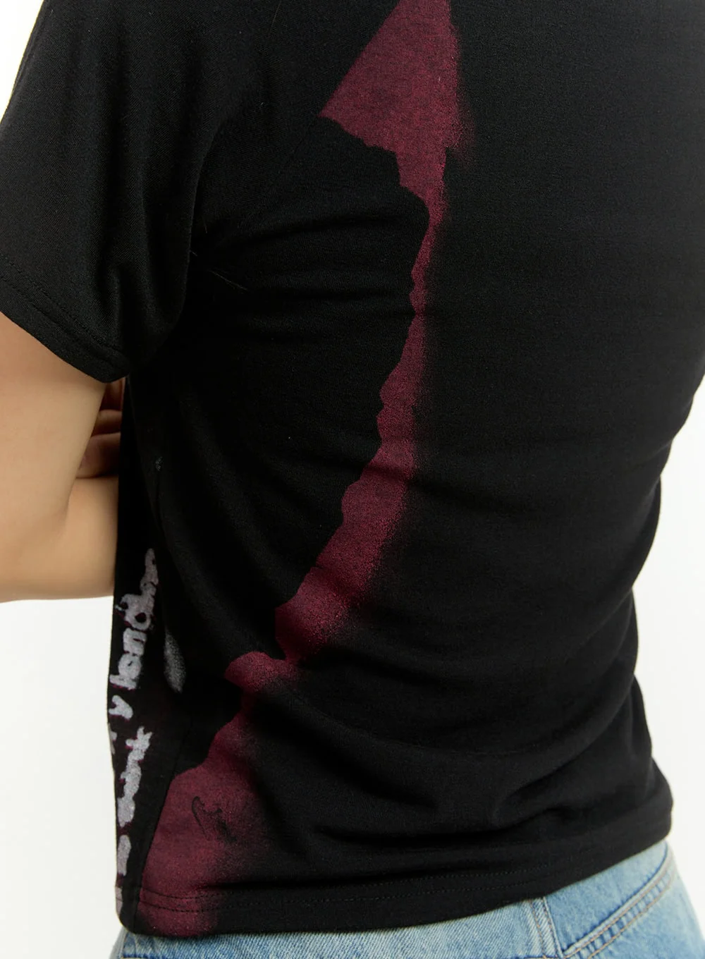 Graphic Lettering Crop Tee CU426 - Image 6