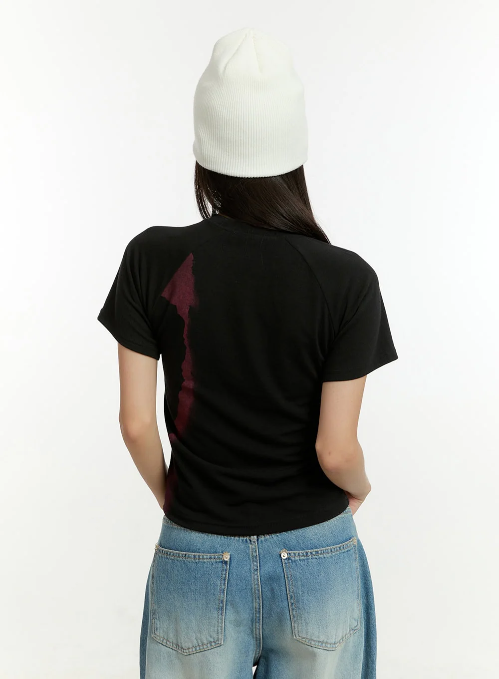 Graphic Lettering Crop Tee CU426 - Image 7