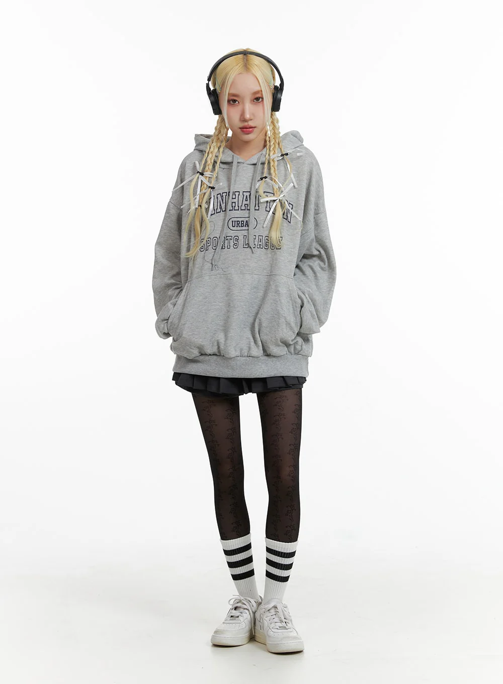 Graphic Lettering Oversized Hoodie IF408 - Image 3