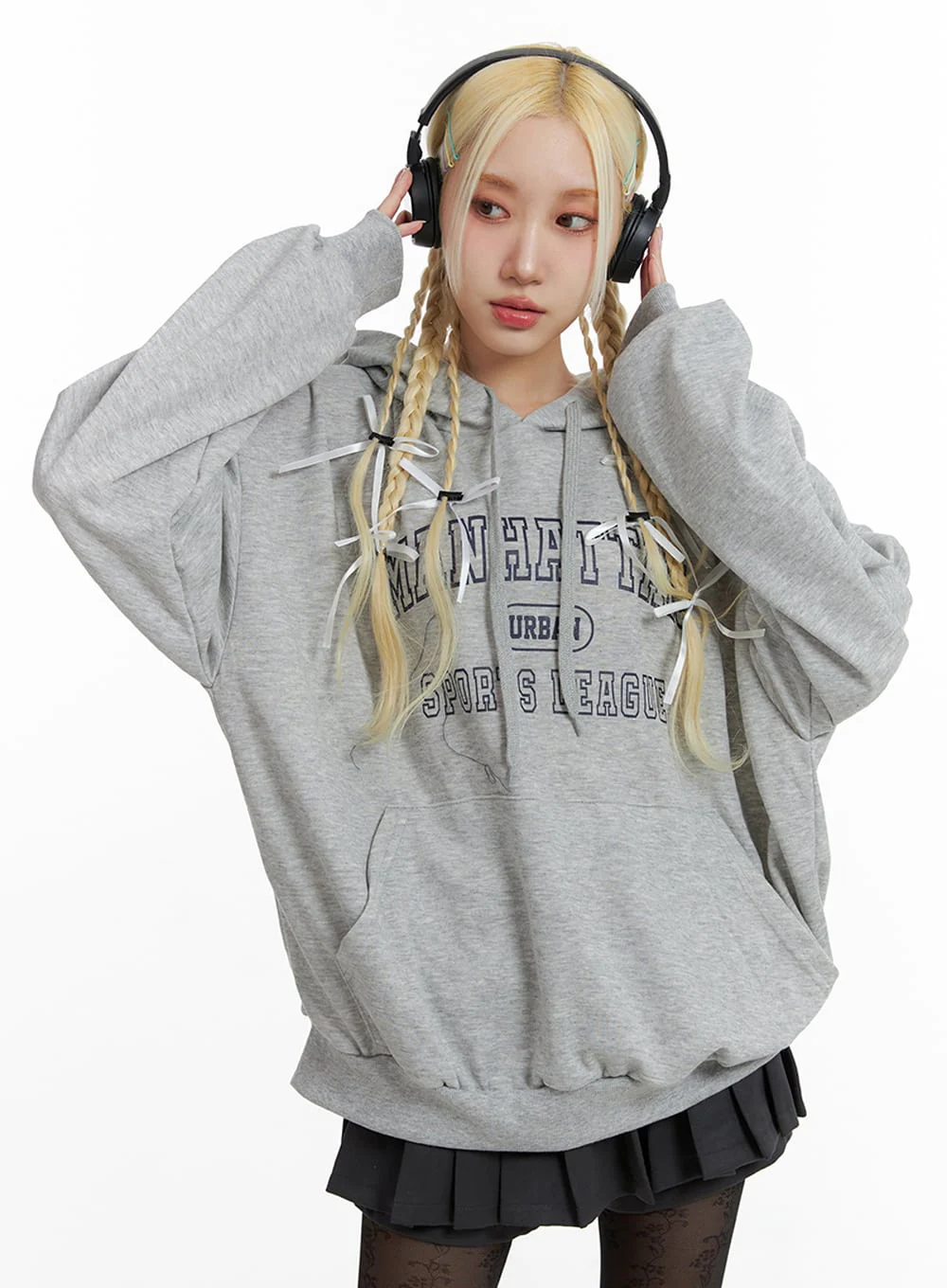 Graphic Lettering Oversized Hoodie IF408 - Image 4