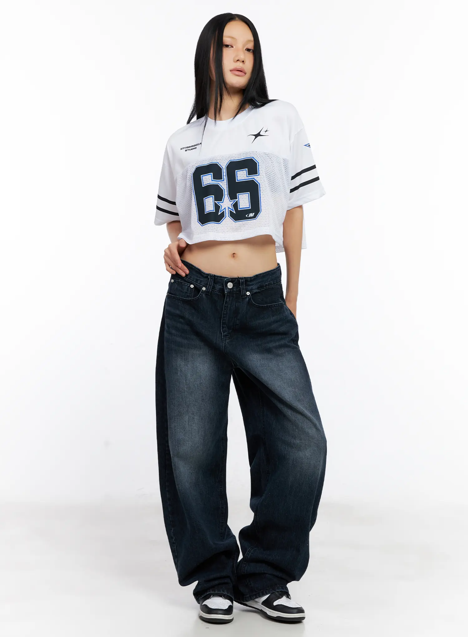 Graphic Mesh Cropped Jersey CL530 - Image 3