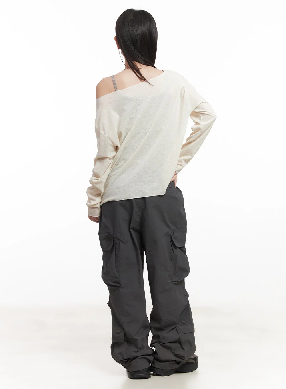 Graphic Off-Shoulder Long Sleeve Top CA518 - Image 6