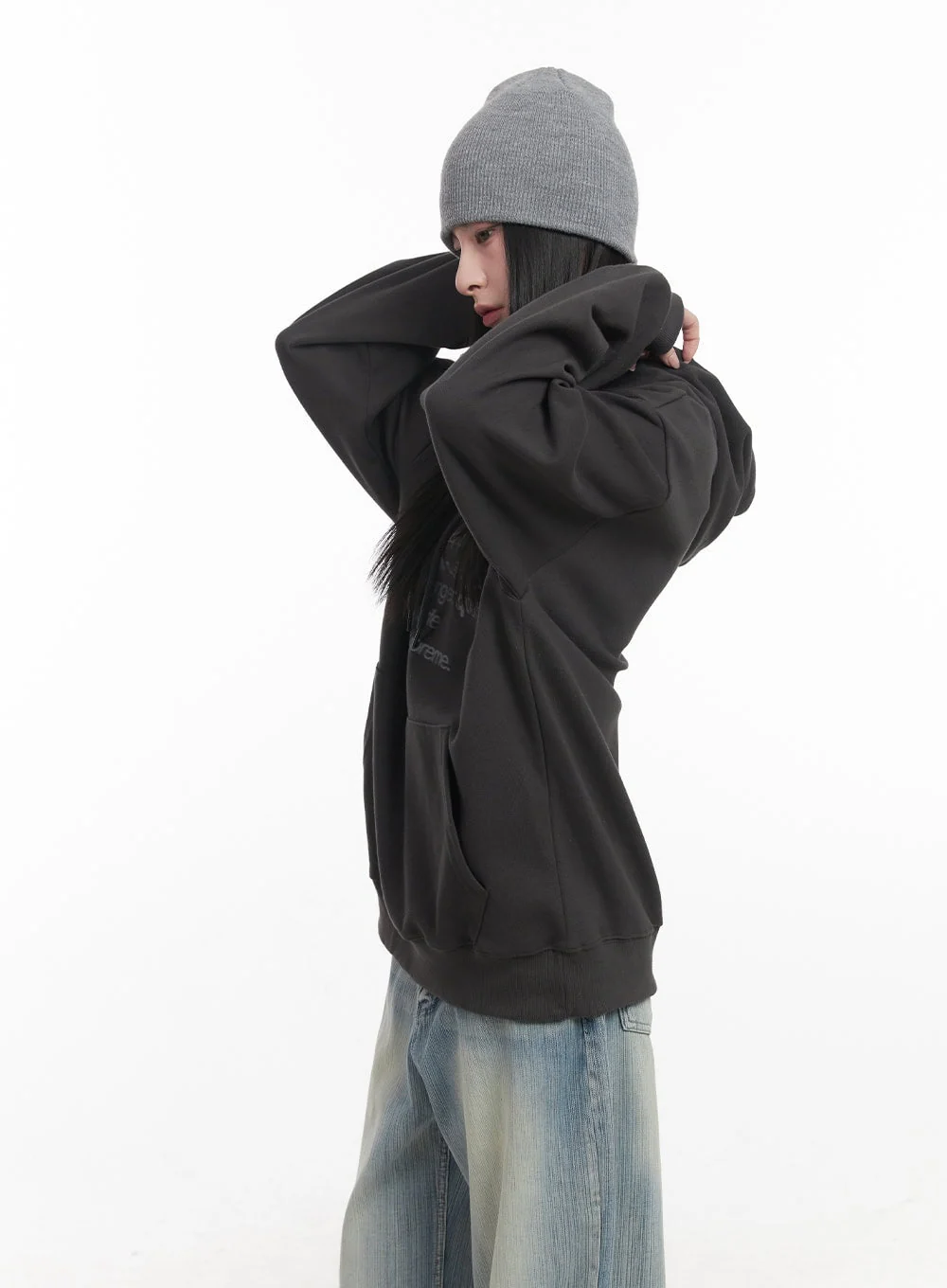 Graphic Oversized Hoodie CF514 - Image 3