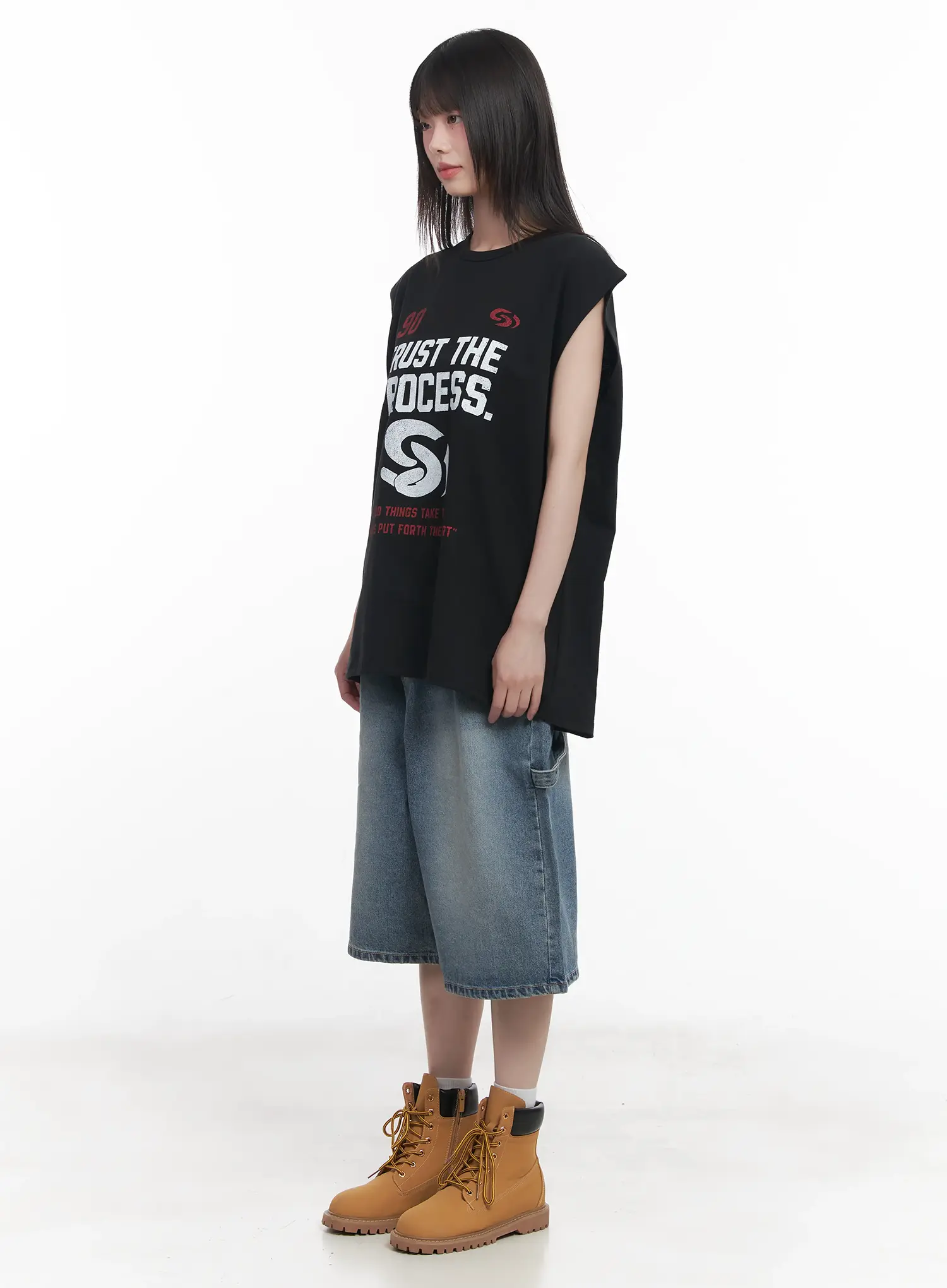 Graphic Oversized Tank Top CU518 - Image 4