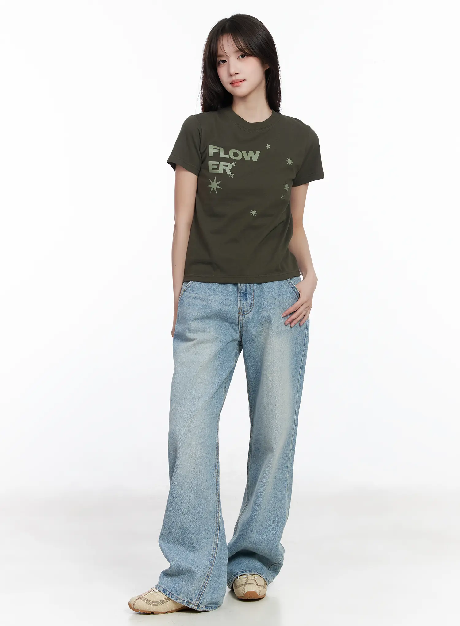 Graphic Print Crewneck T-Shirt CM527 - Image 3