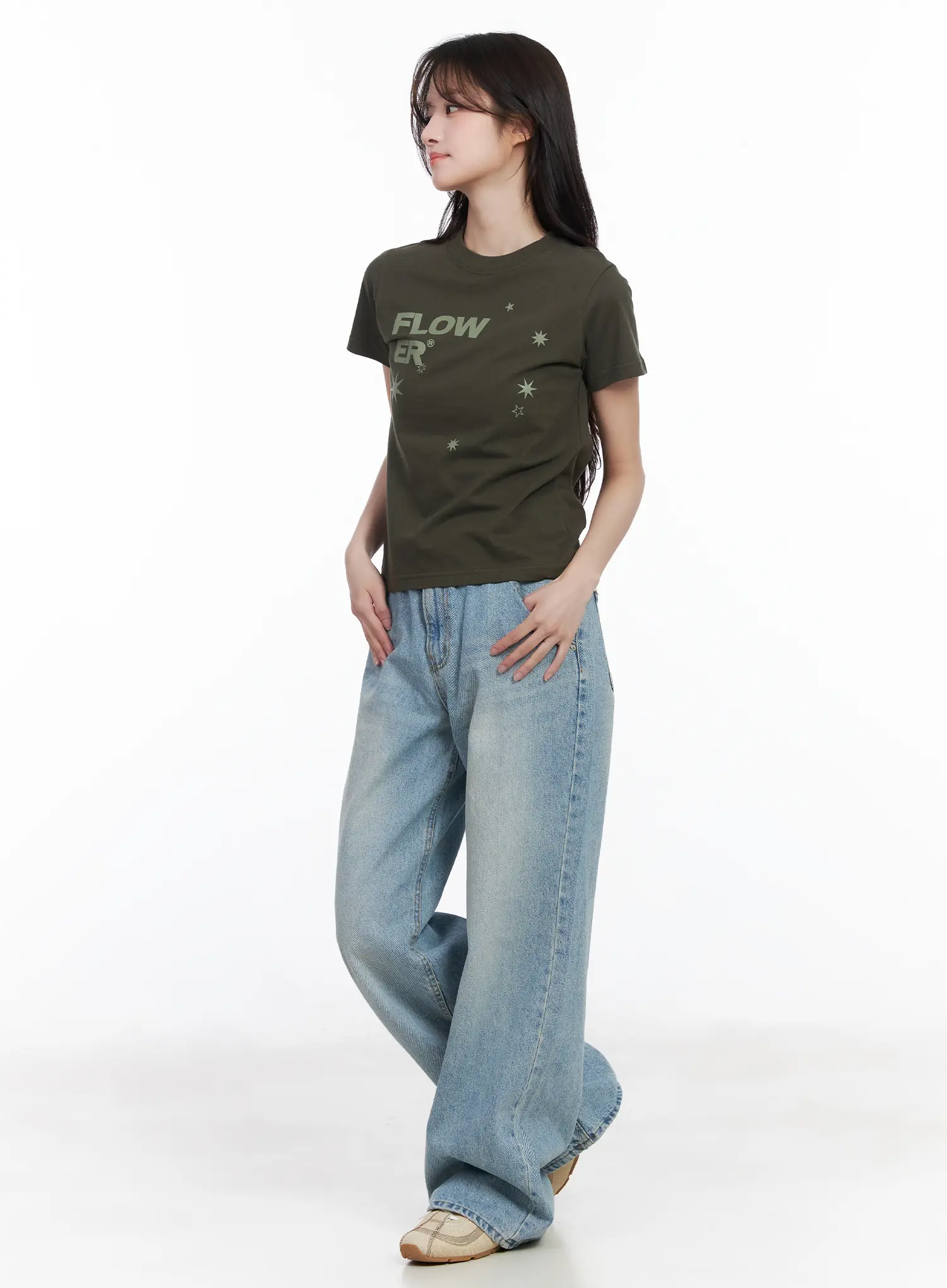 Graphic Print Crewneck T-Shirt CM527 - Image 4