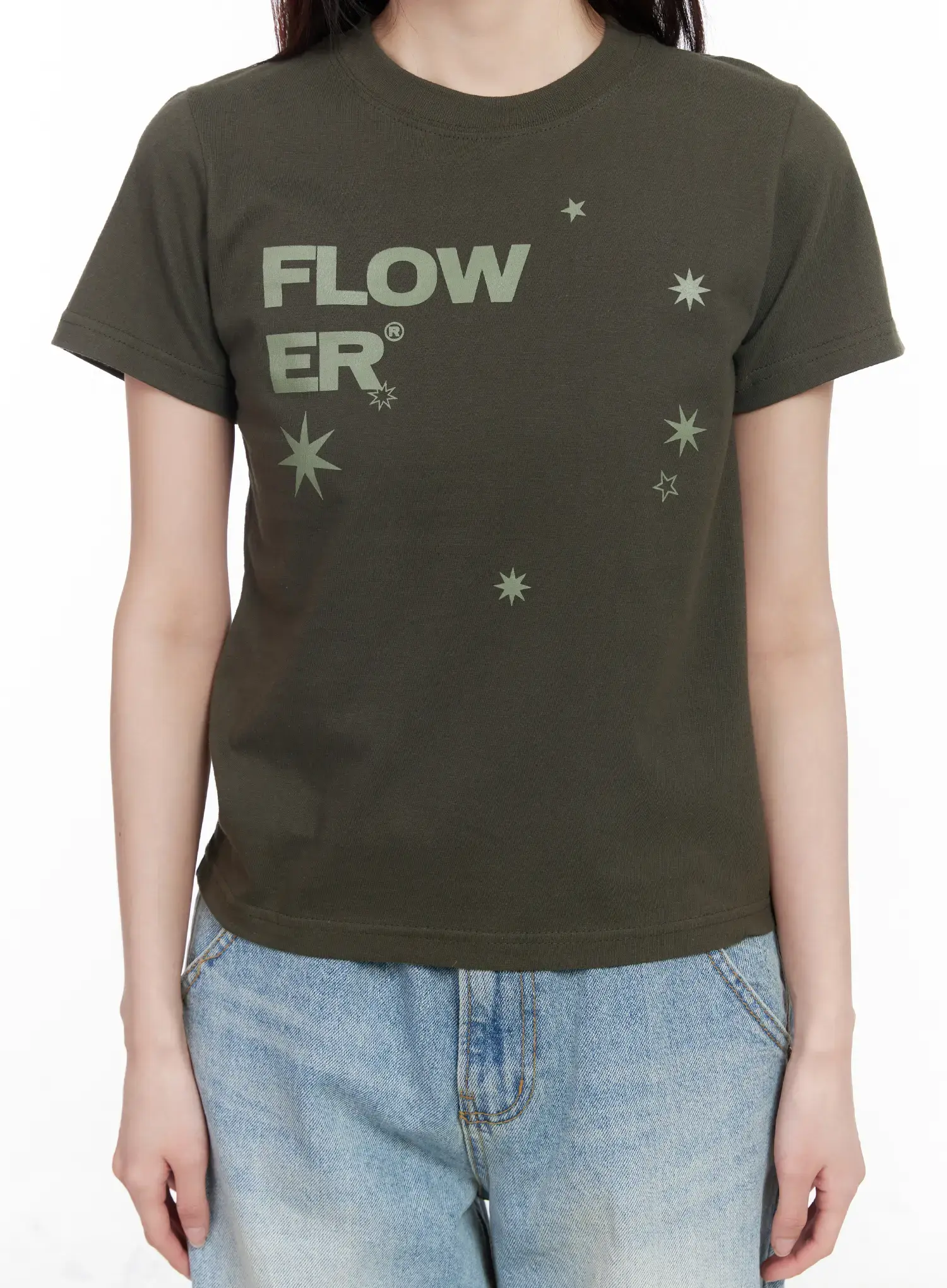 Graphic Print Crewneck T-Shirt CM527 - Image 8
