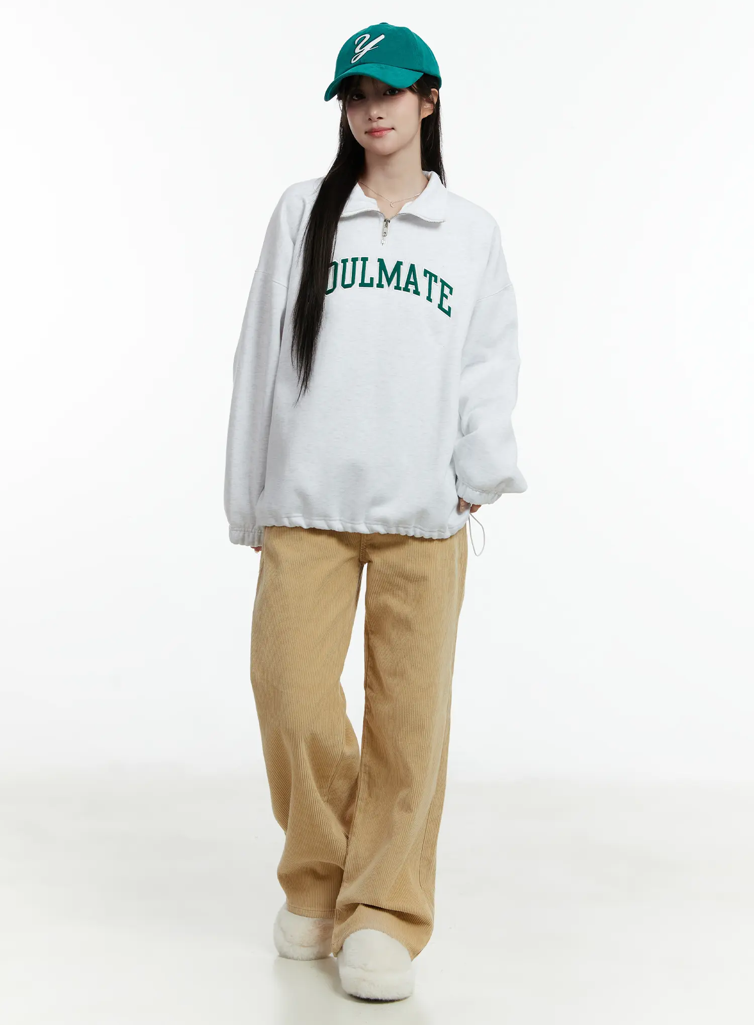 Graphic Pullover Quarter-Zip Sweatshirt CD523 - Image 3