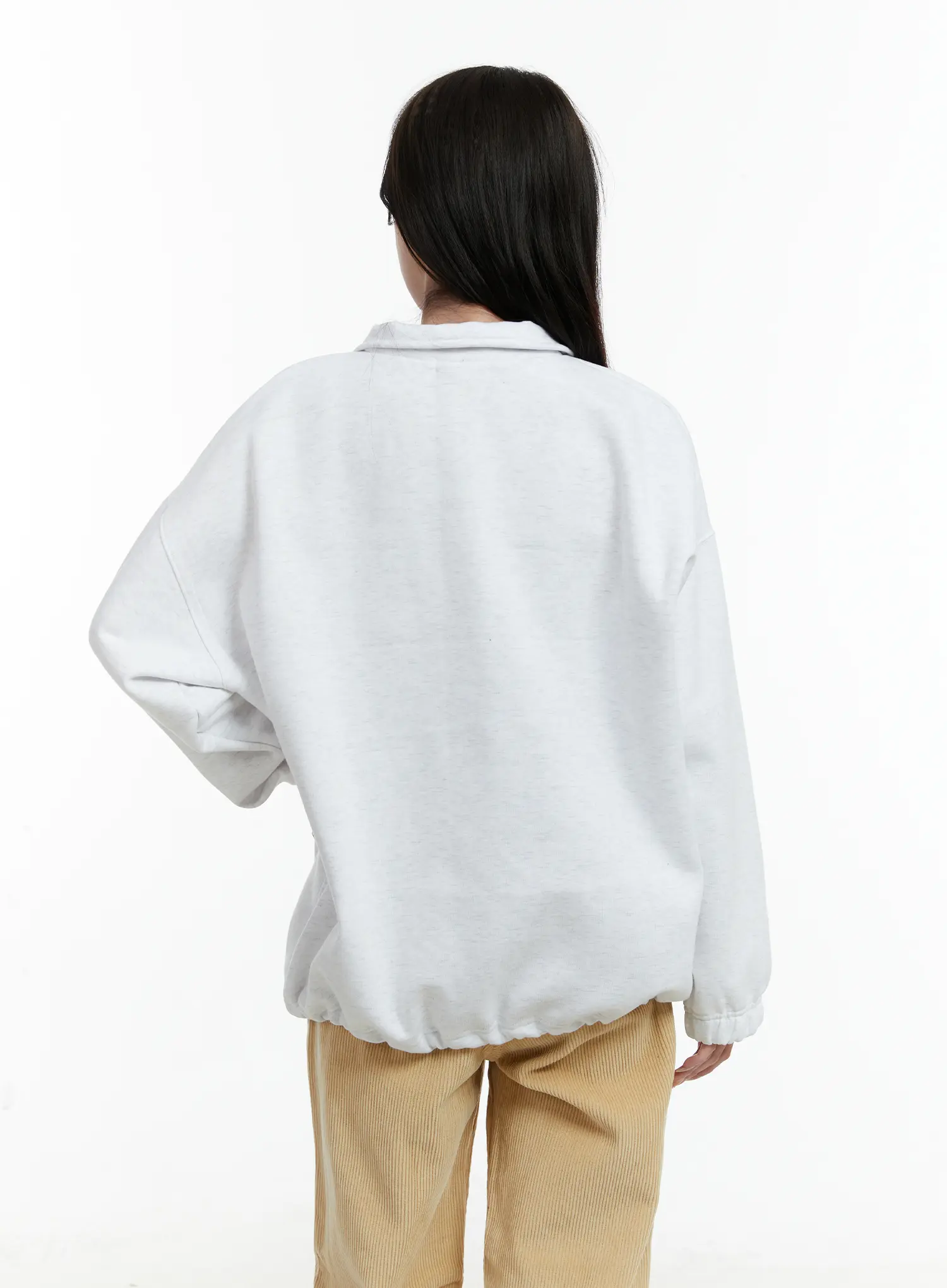 Graphic Pullover Quarter-Zip Sweatshirt CD523 - Image 8