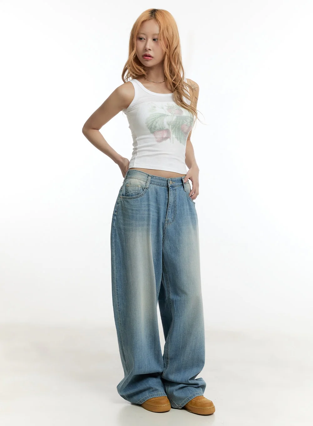 Graphic Ribbed Tank Top CY505 - Image 2