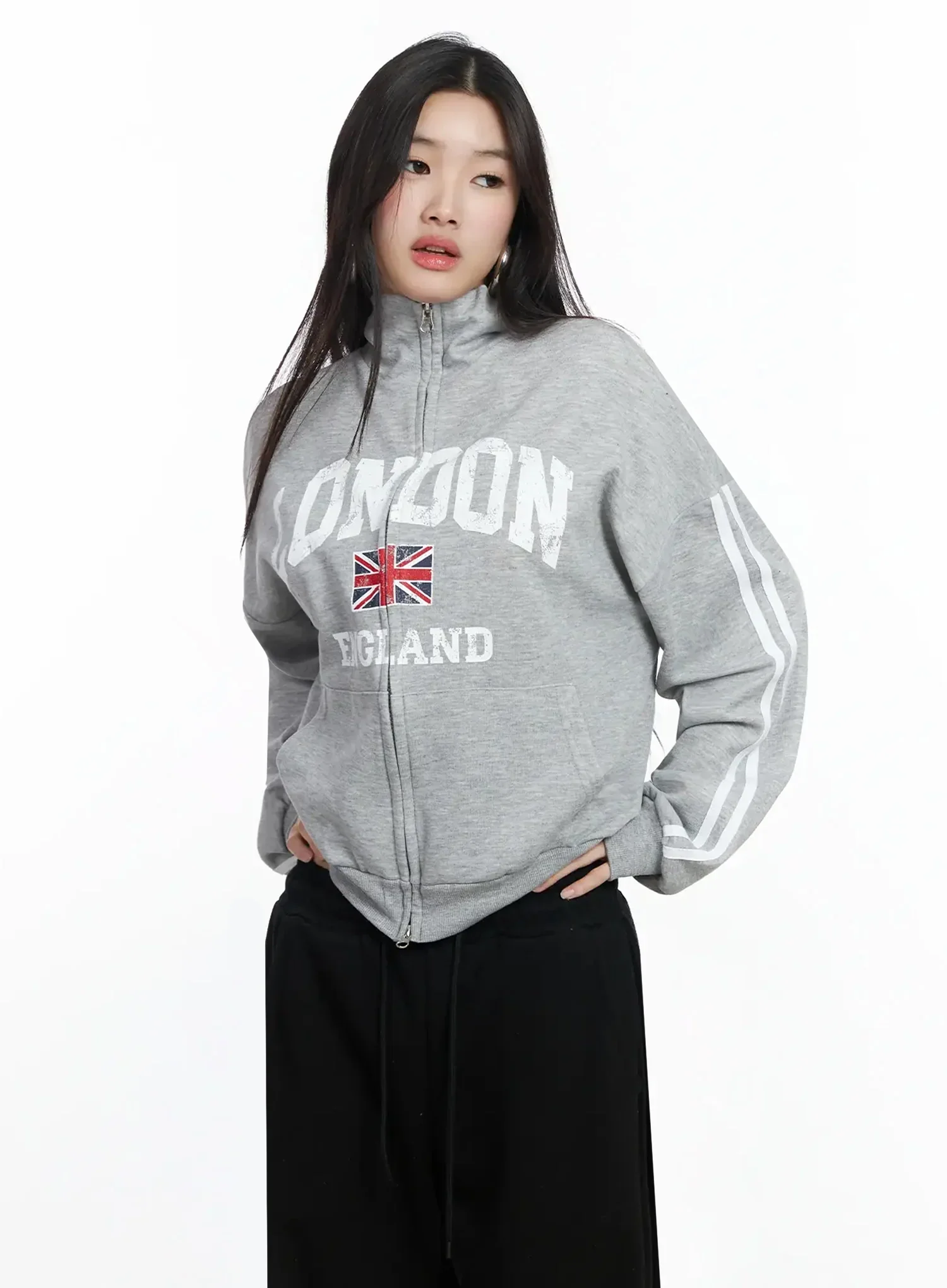 Graphic Zip Up Jacket IM504 - Image 15