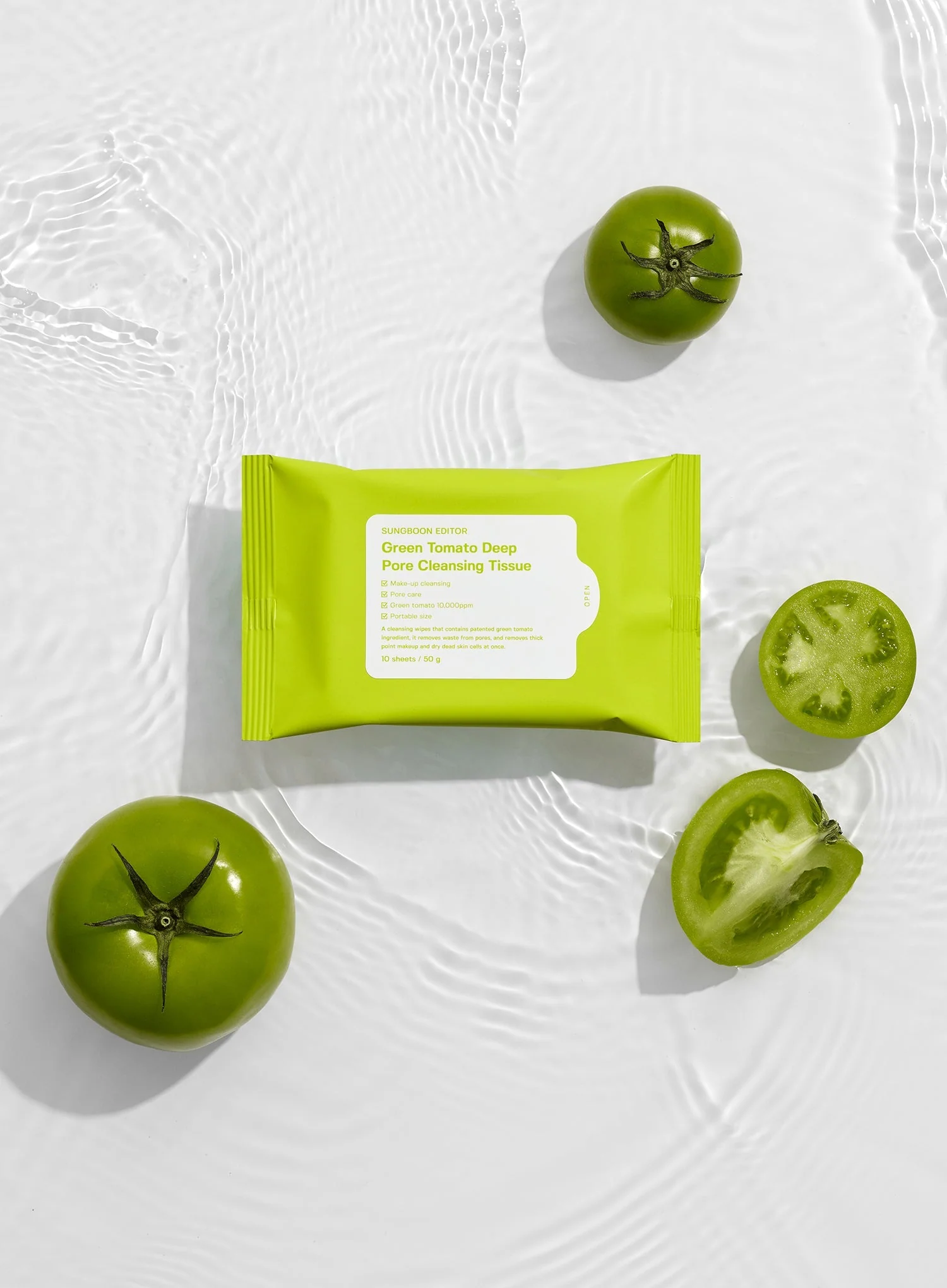 Green Tomato Deep Pore Cleansing Tissue (50g) - Image 5