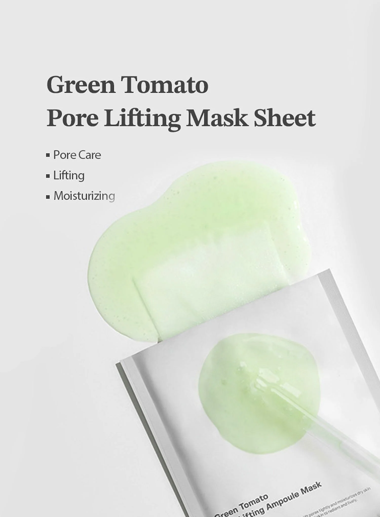 Green Tomato Pore Lifting Ampoule Mask (23g, 1ea) - Image 3