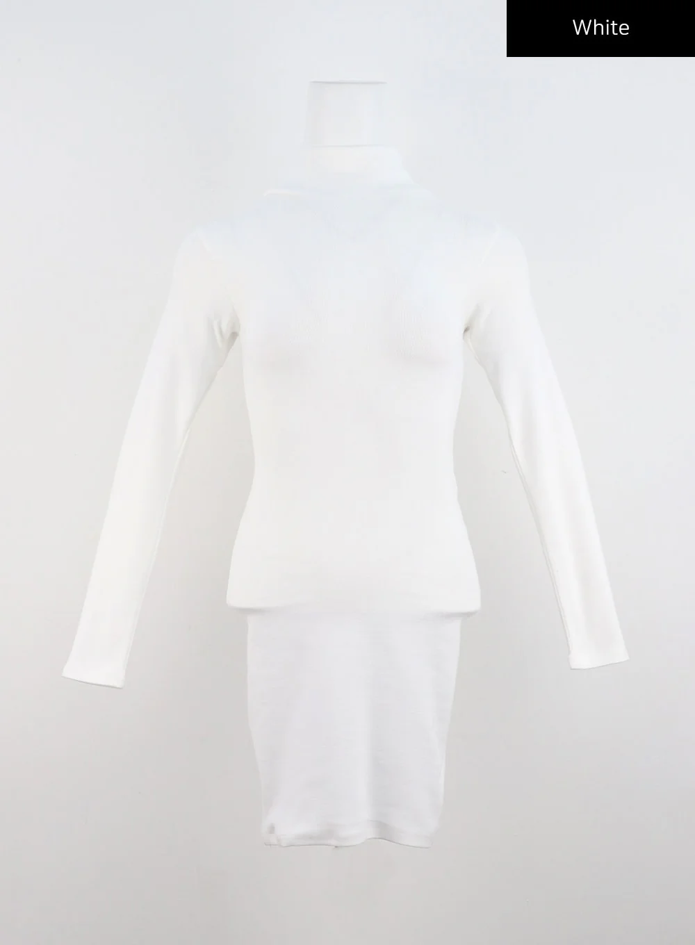 Half Turtle Neck Mini Dress CN321 - Image 10