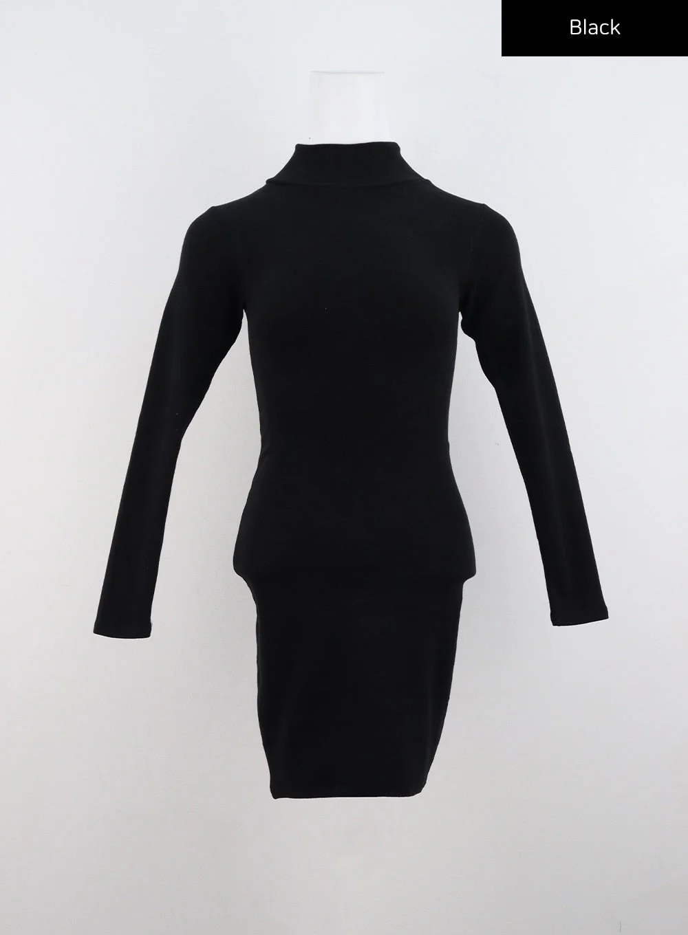 Half Turtle Neck Mini Dress CN321 - Image 14