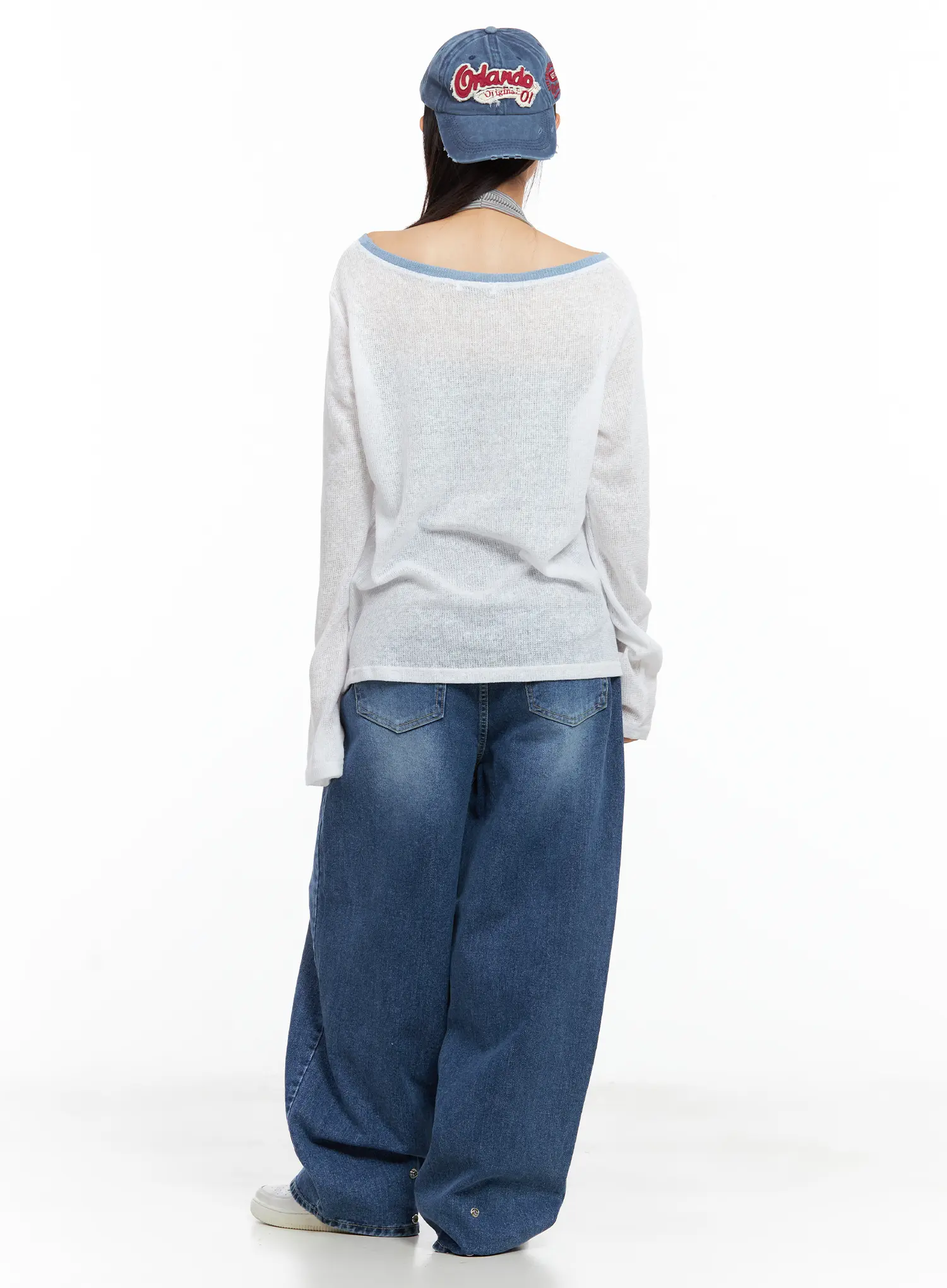 Hayoung Washed Wide-Leg Denim Jeans CL509 - Image 11