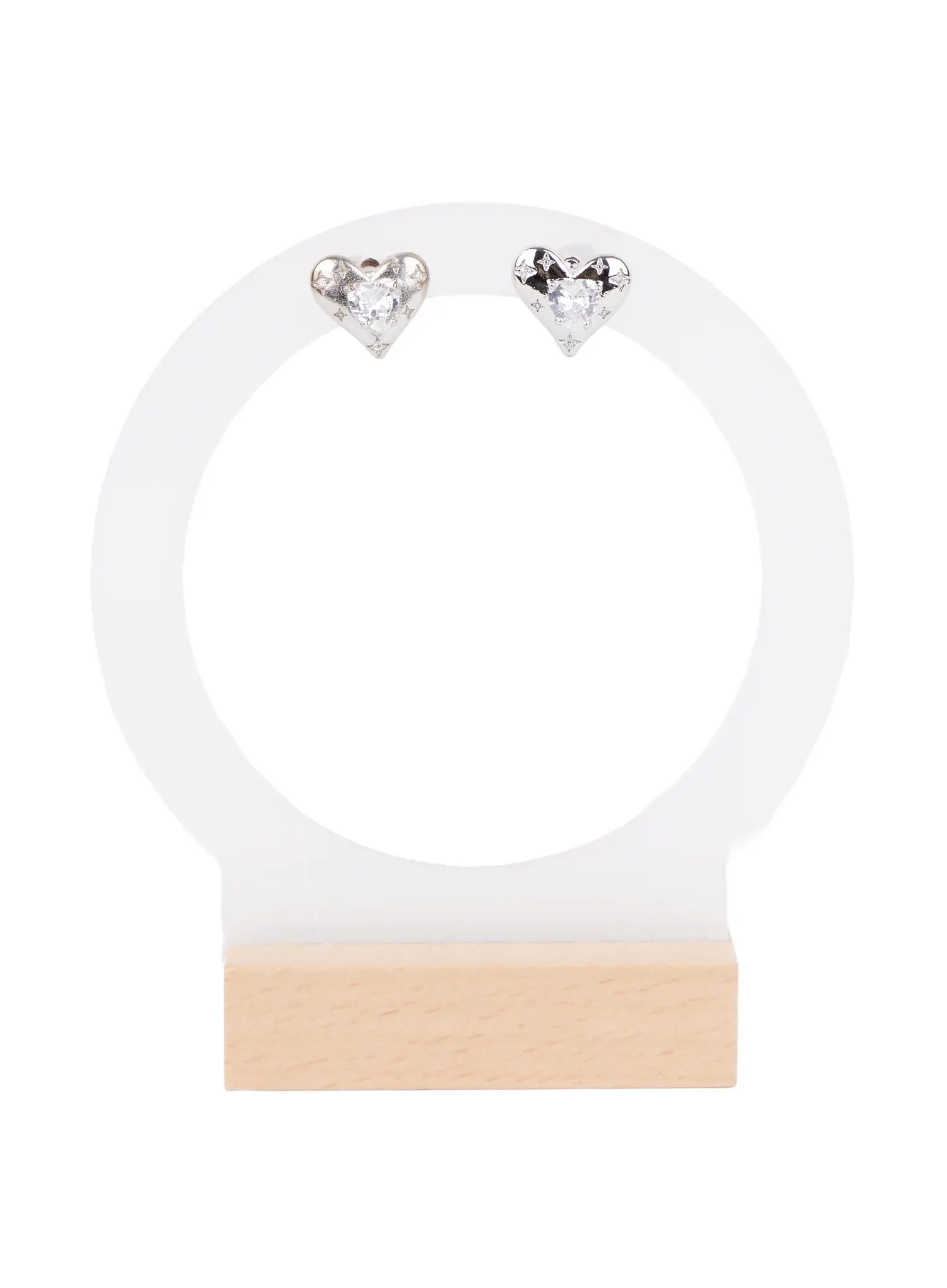Heart Cubic Earrings CJ523 - Image 4