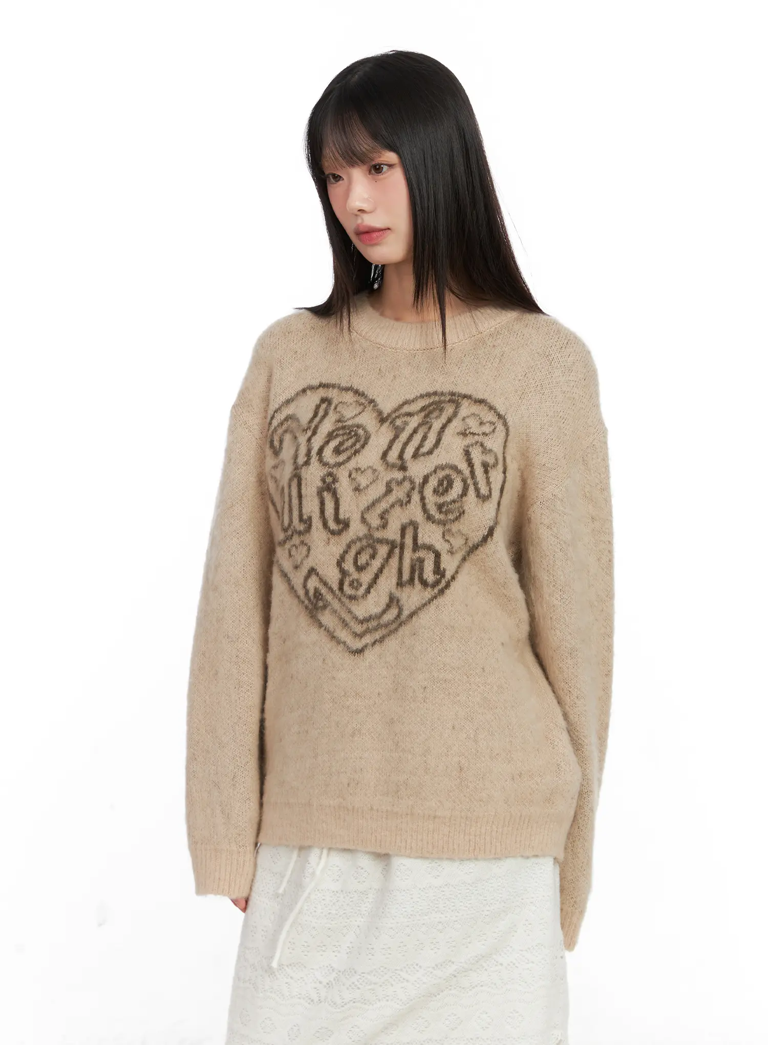 Heart Graphic Knit Sweater CN520 - Image 12