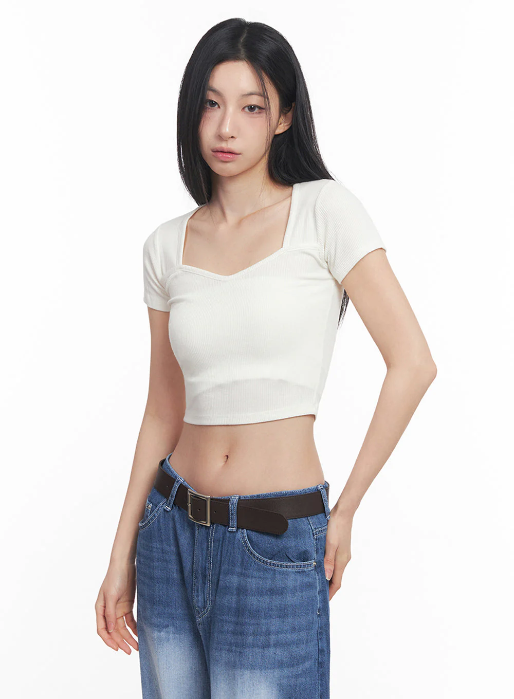 Heart-Neck Crop Top IY516 - Image 14