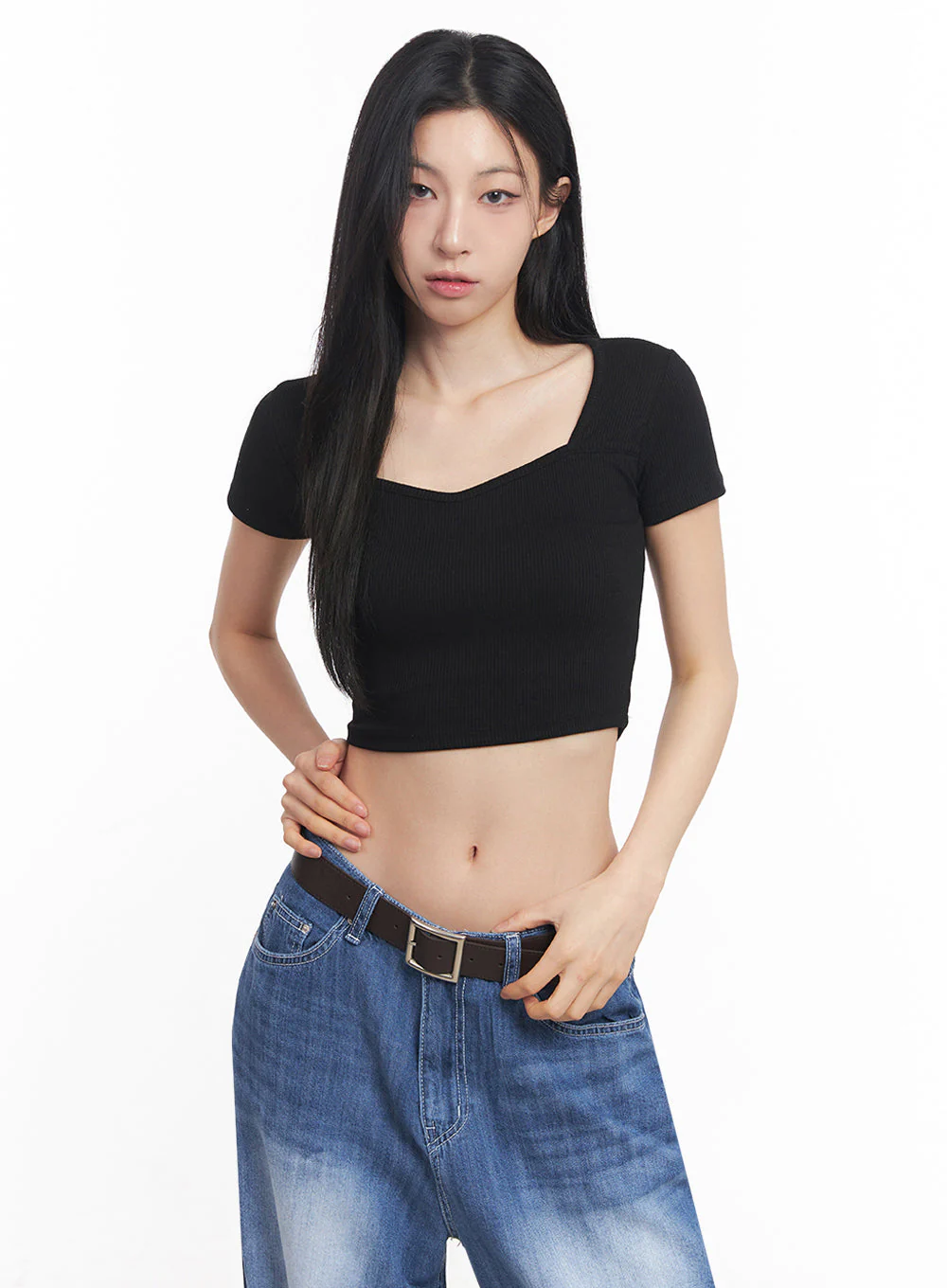 Heart-Neck Crop Top IY516 - Image 6