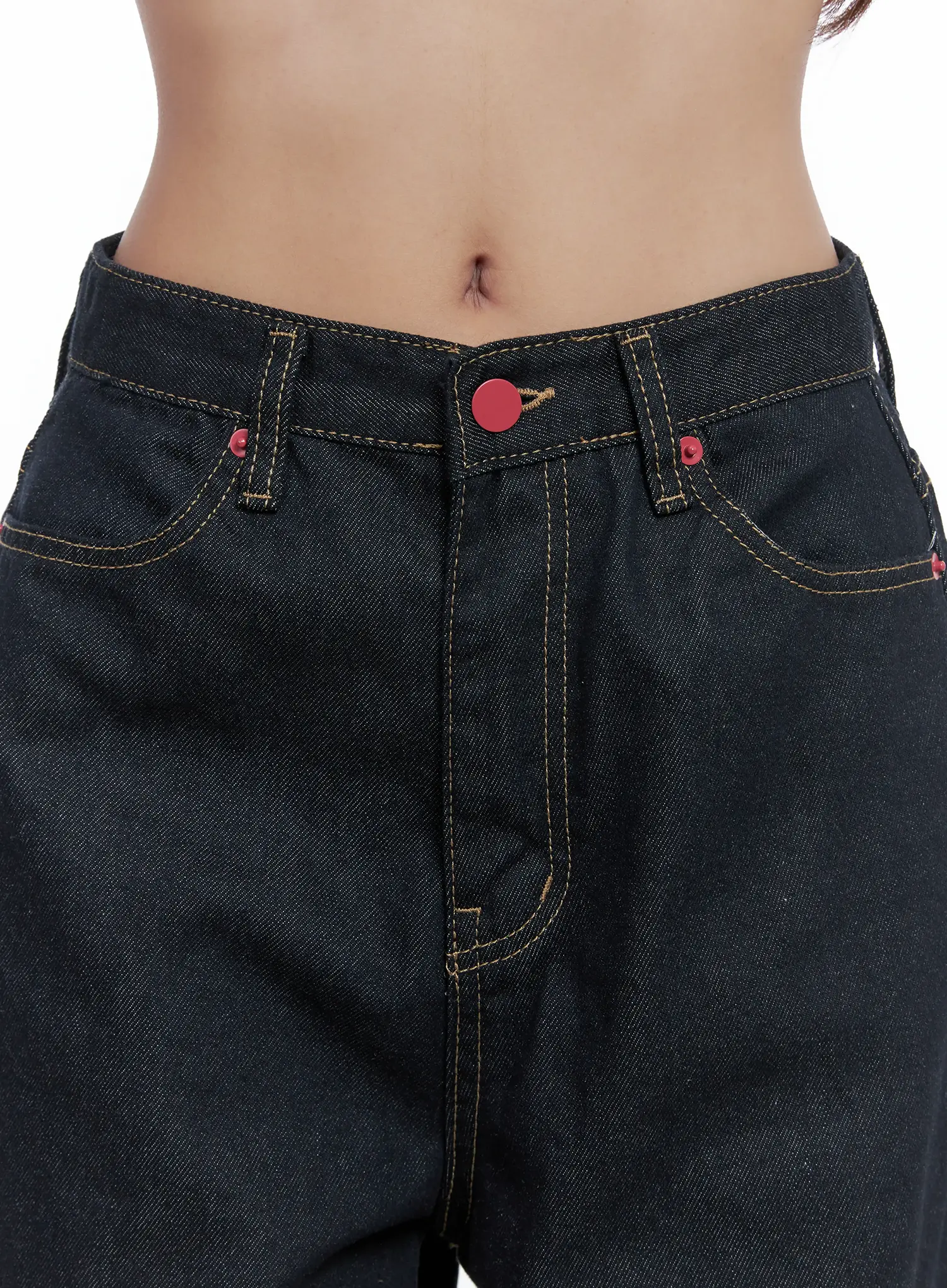 Heart Pocket Balloon Jeans CS503 - Image 3