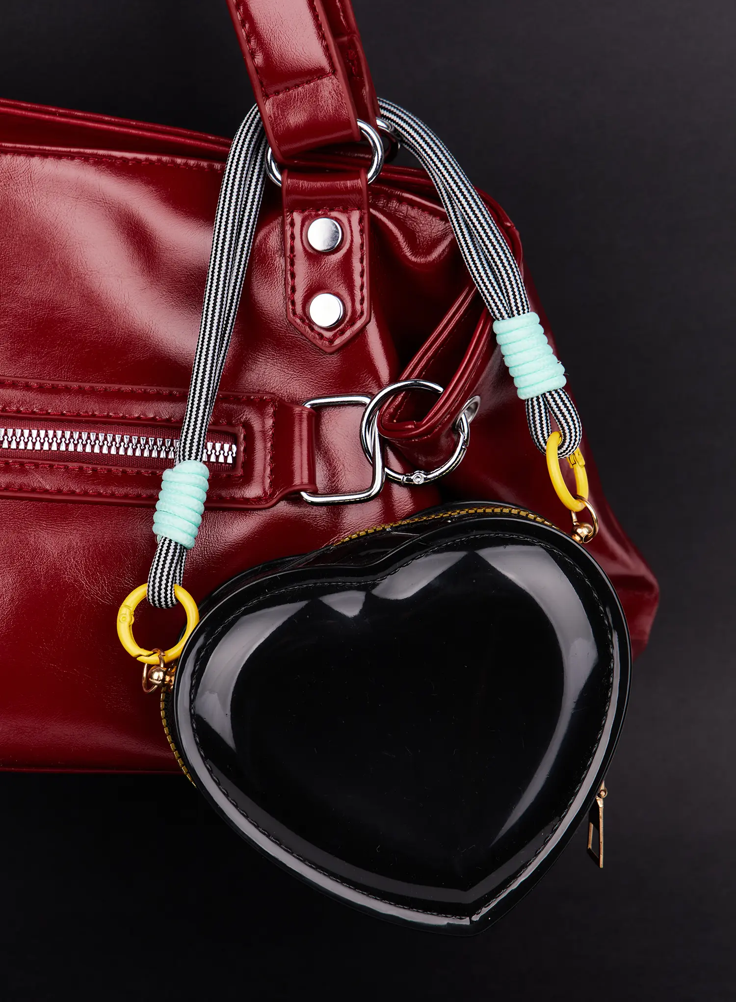 Heart-Shaped Mini Bag Charm IM527