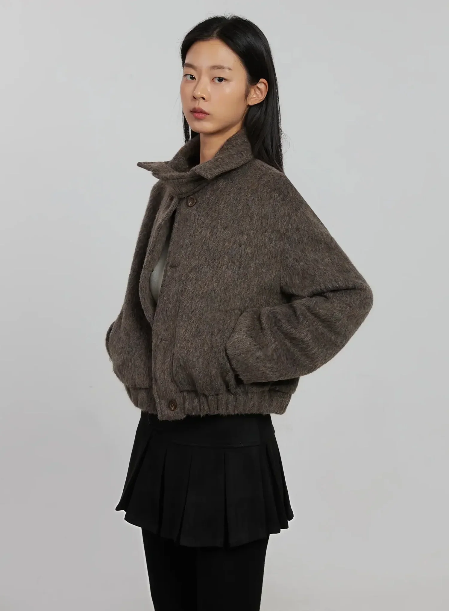 High Neck Zip Up Jacket IJ509 - Image 10