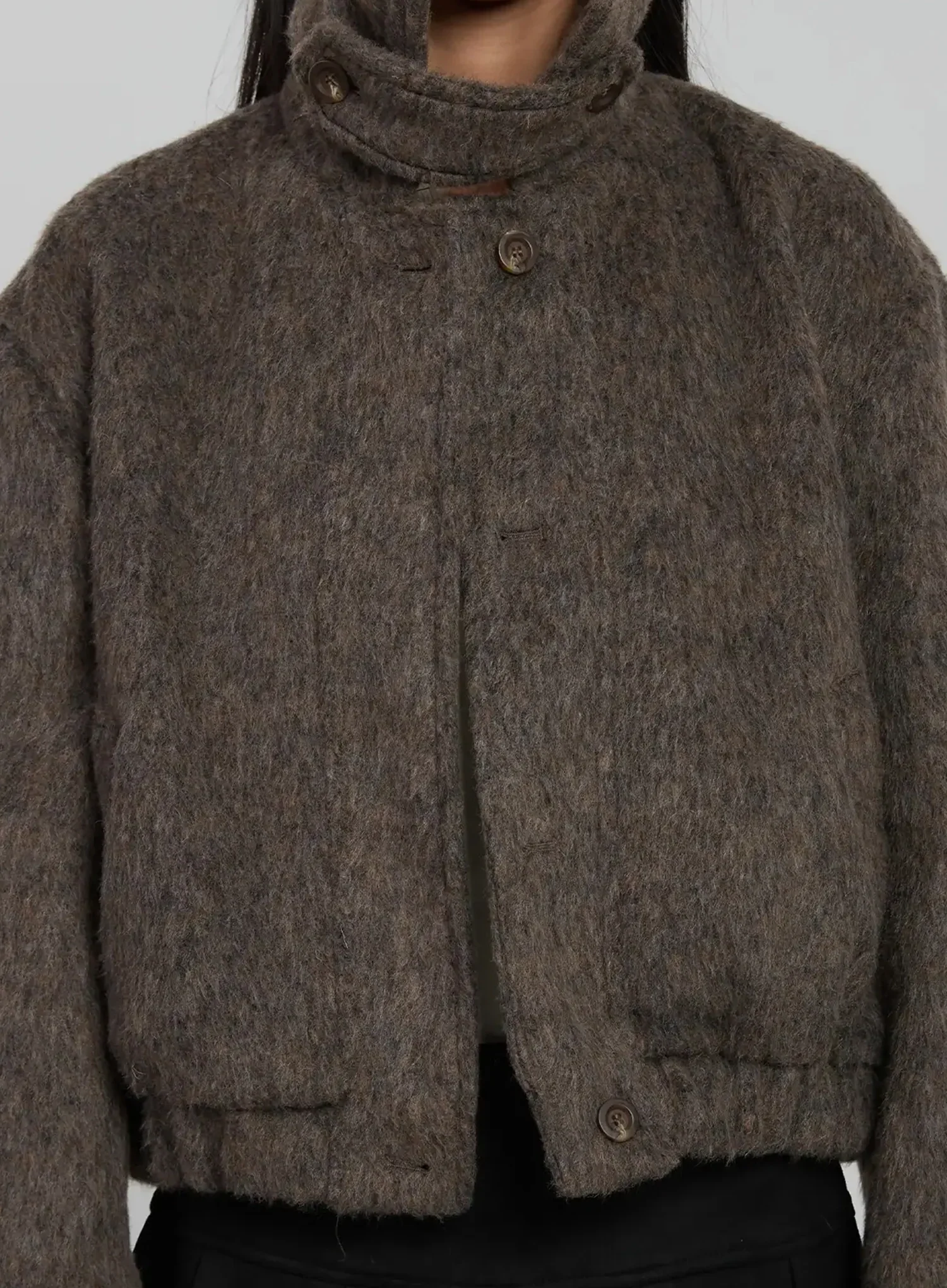 High Neck Zip Up Jacket IJ509 - Image 3