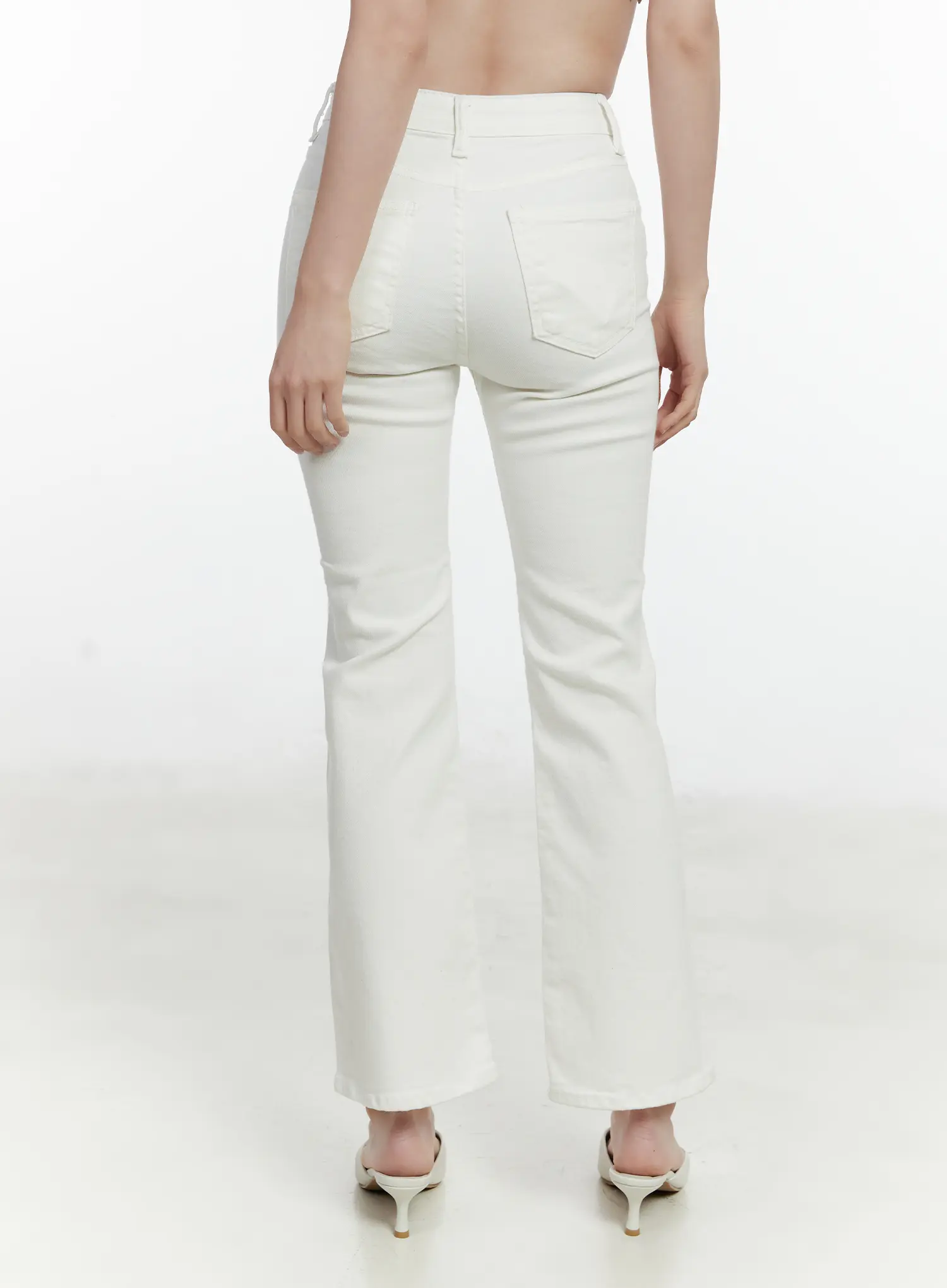 High-Waist Bootcut Cotton Pants F502 - Image 6
