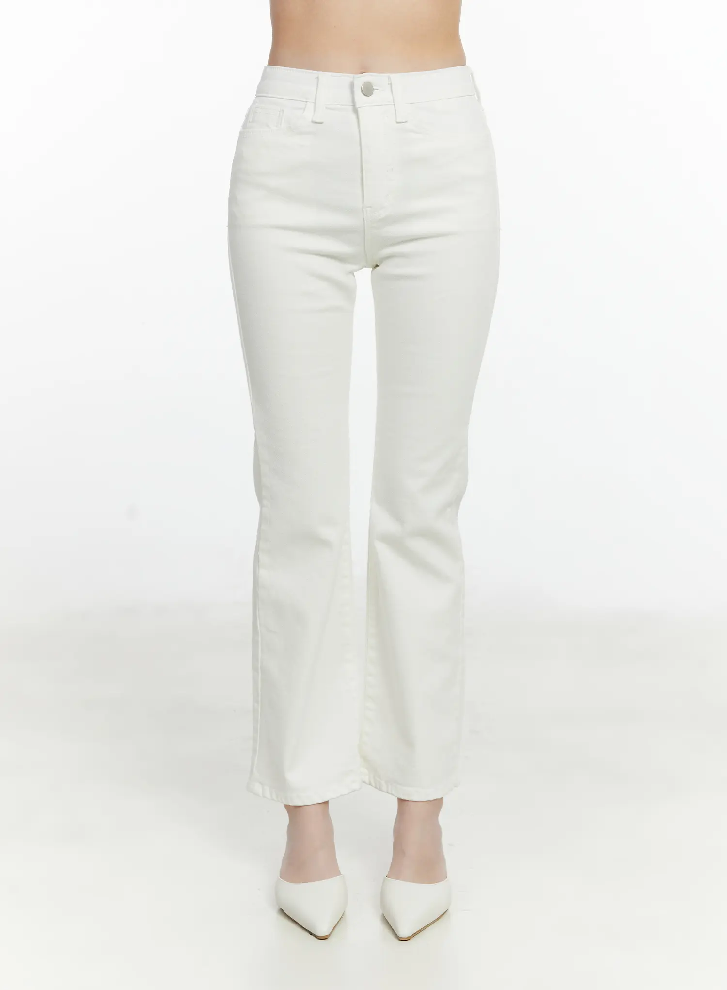 High-Waist Bootcut Cotton Pants F502 - Image 7