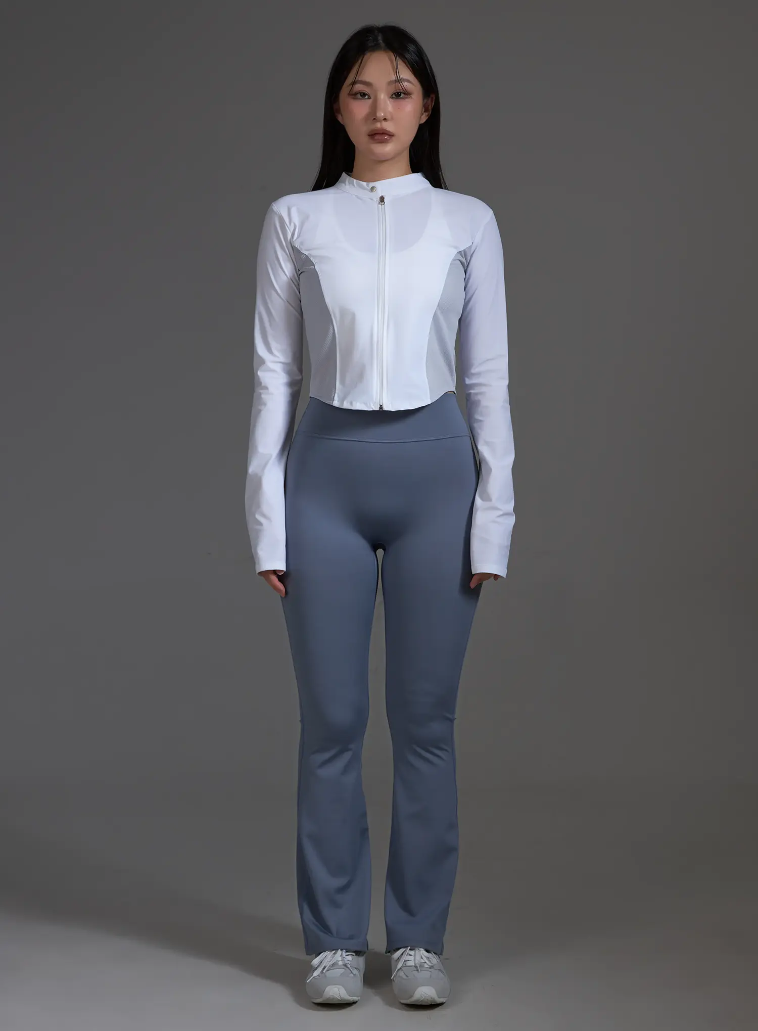 High-Waist Flared Leggings (Light Blue) IO517 - Image 4