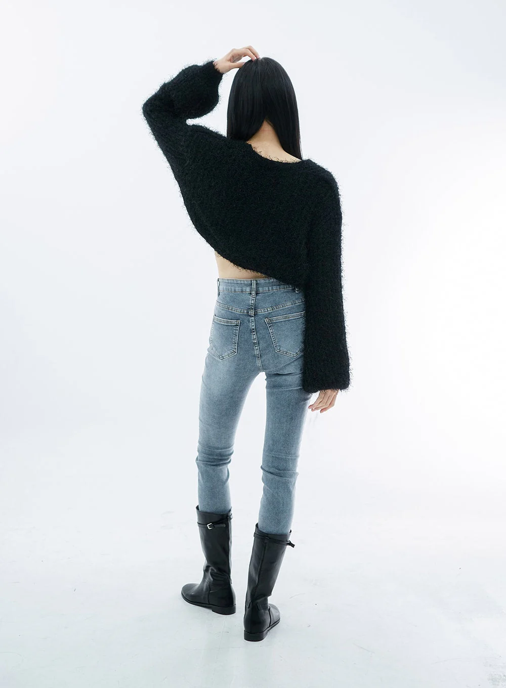 High Waist Long Skinny Pants OO04 - Image 5