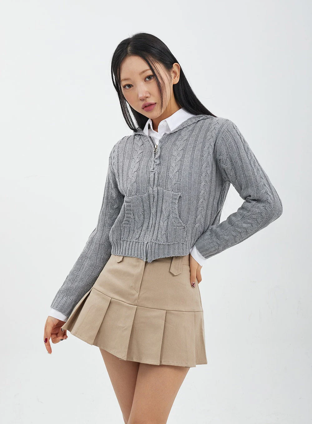 High Waist Pleated Mini Skirt CJ317 - Image 17