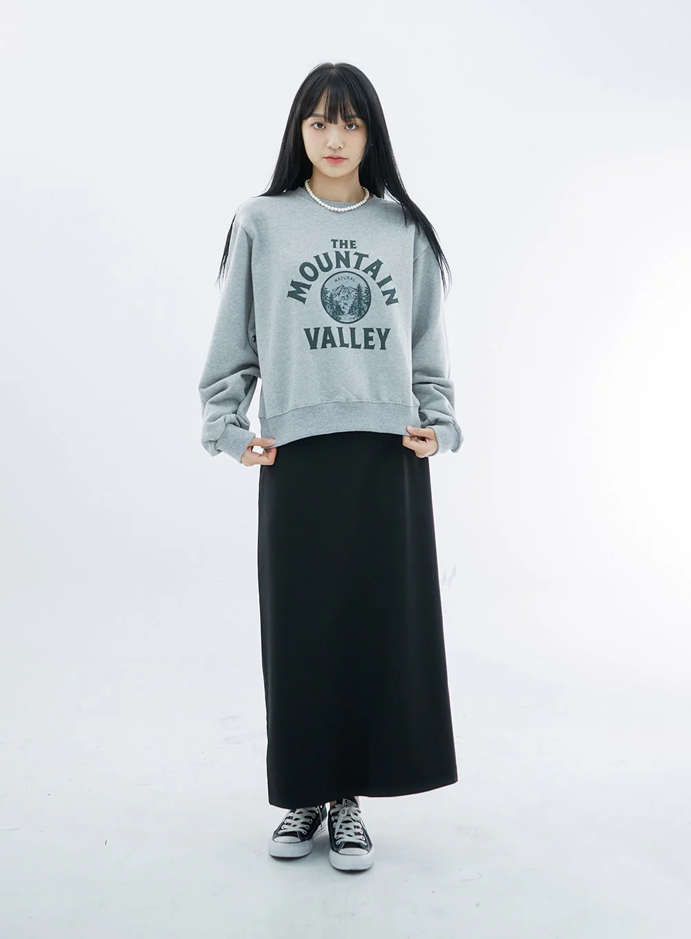 High Waist Simple Maxi Long Skirt OO04 - Image 2
