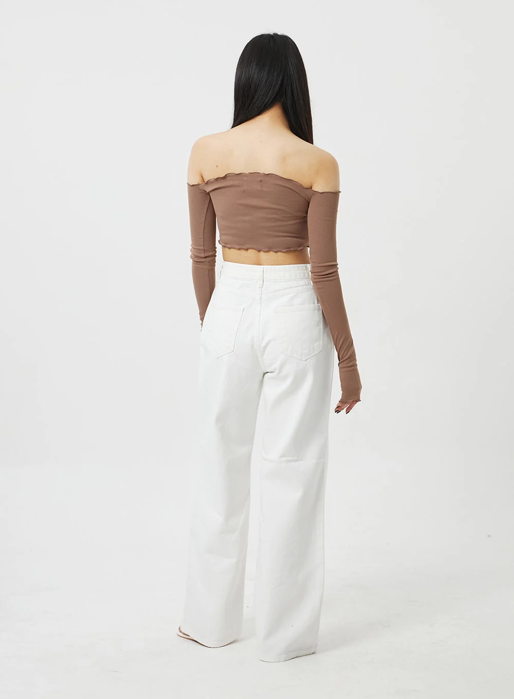 High Waist White Pants BF323 - Image 4