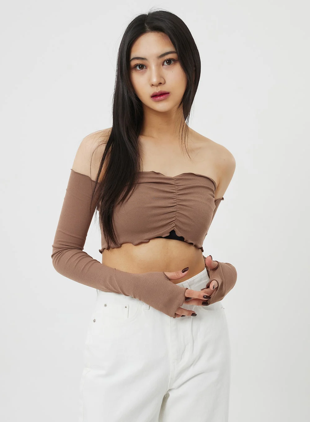 High Waist White Pants BF323 - Image 7