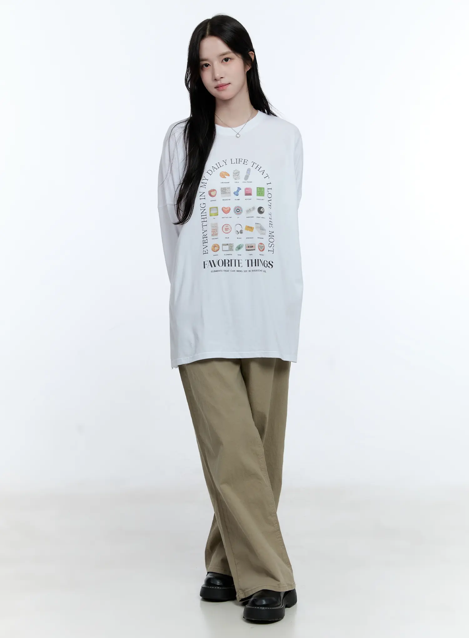 High-Waist Wide-Leg Cotton Pants CG513 - Image 3