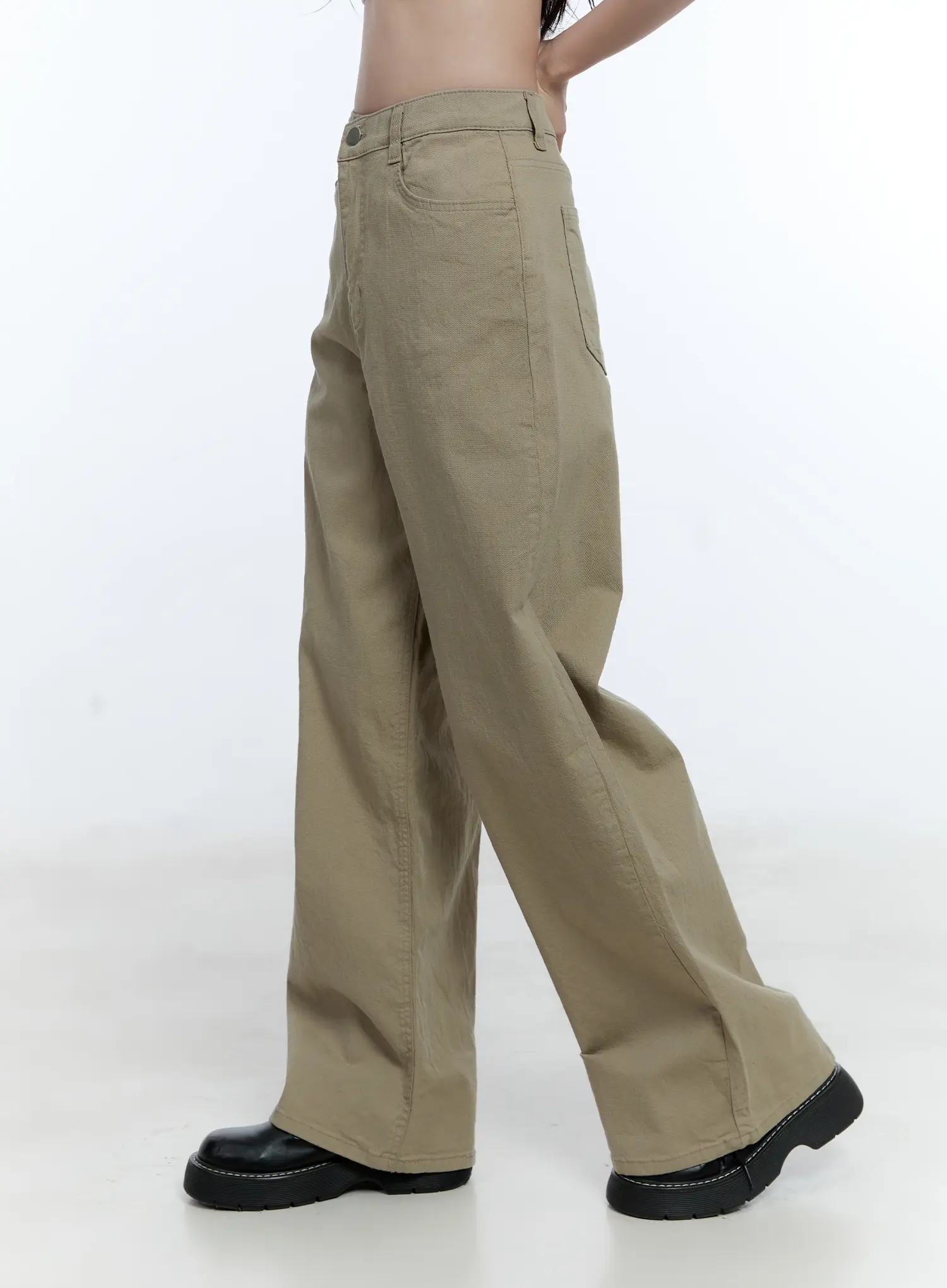 High-Waist Wide-Leg Cotton Pants CG513 - Image 6