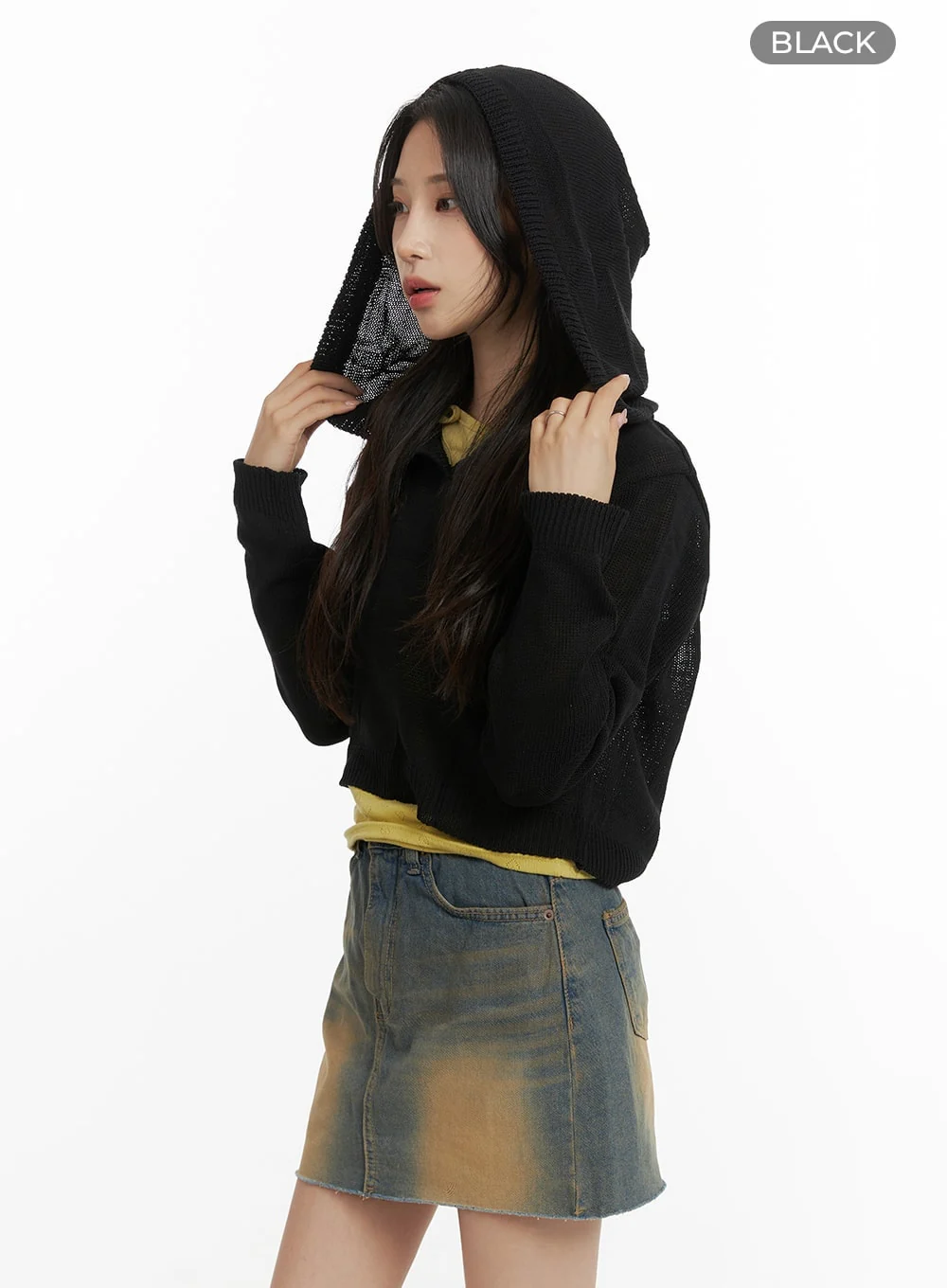 Hooded Crop Summer Knit Top CM426 - Image 7