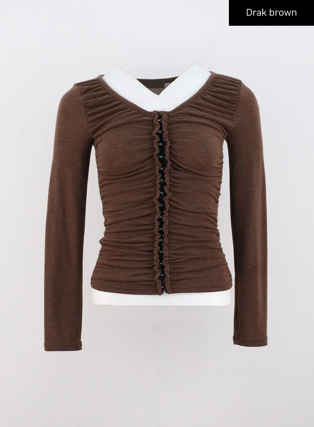 Hook Button Shirred Cardigan CO325 - Image 12