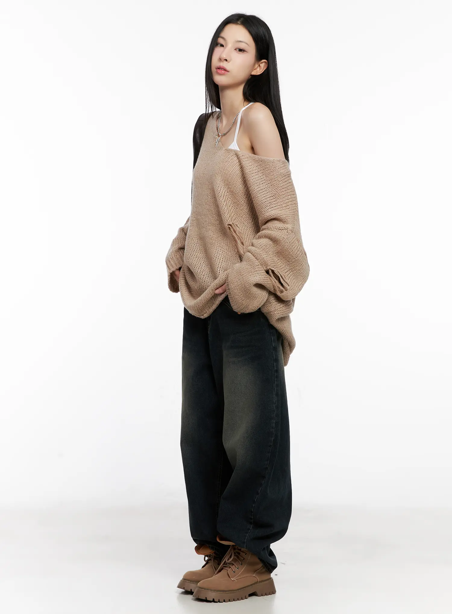 Hyer Washed Wide-Leg Jeans CG522 - Image 2
