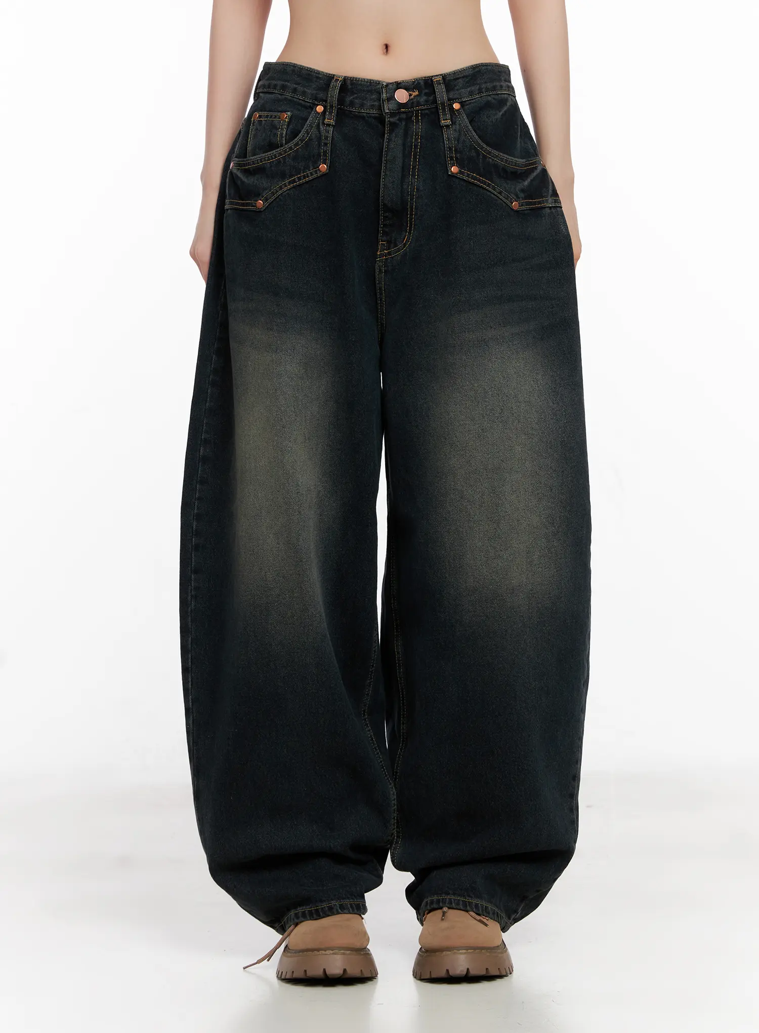 Hyer Washed Wide-Leg Jeans CG522 - Image 9
