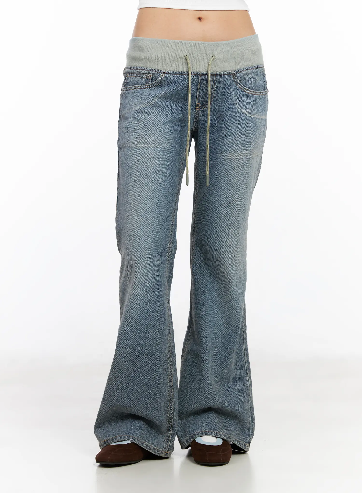 Indigo Bootcut Sweat-Jeans CM517 - Image 8