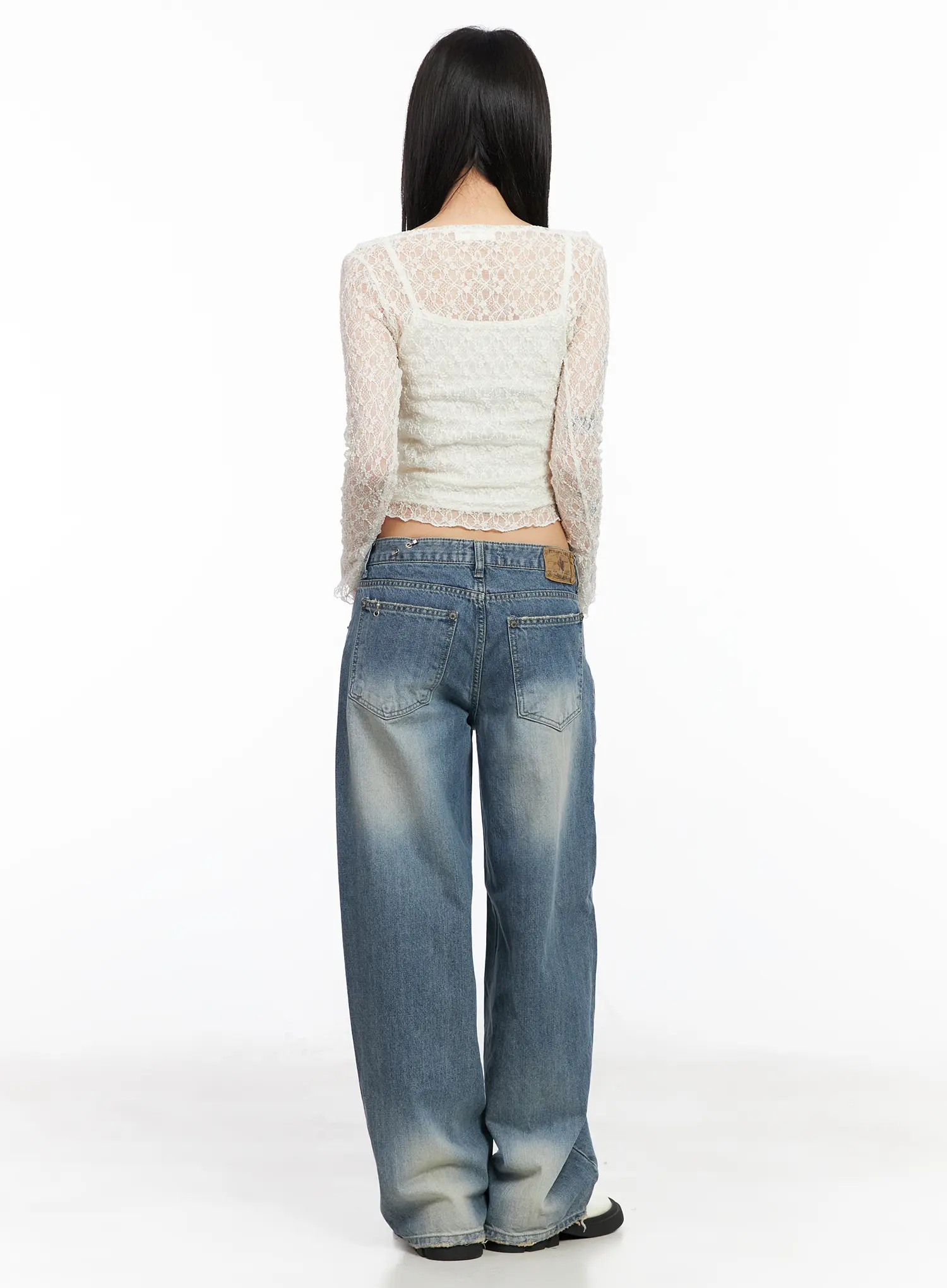 Itzel Low Rise Wide Leg Jeans CM516 - Image 10