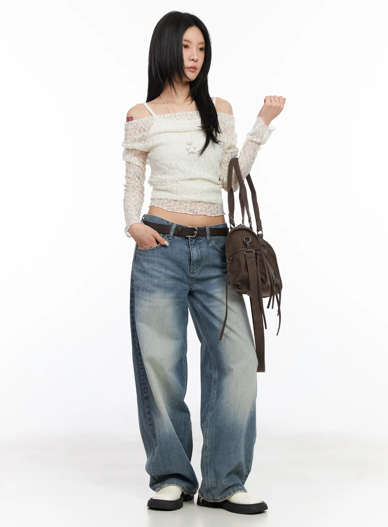 Itzel Low Rise Wide Leg Jeans CM516 - Image 2