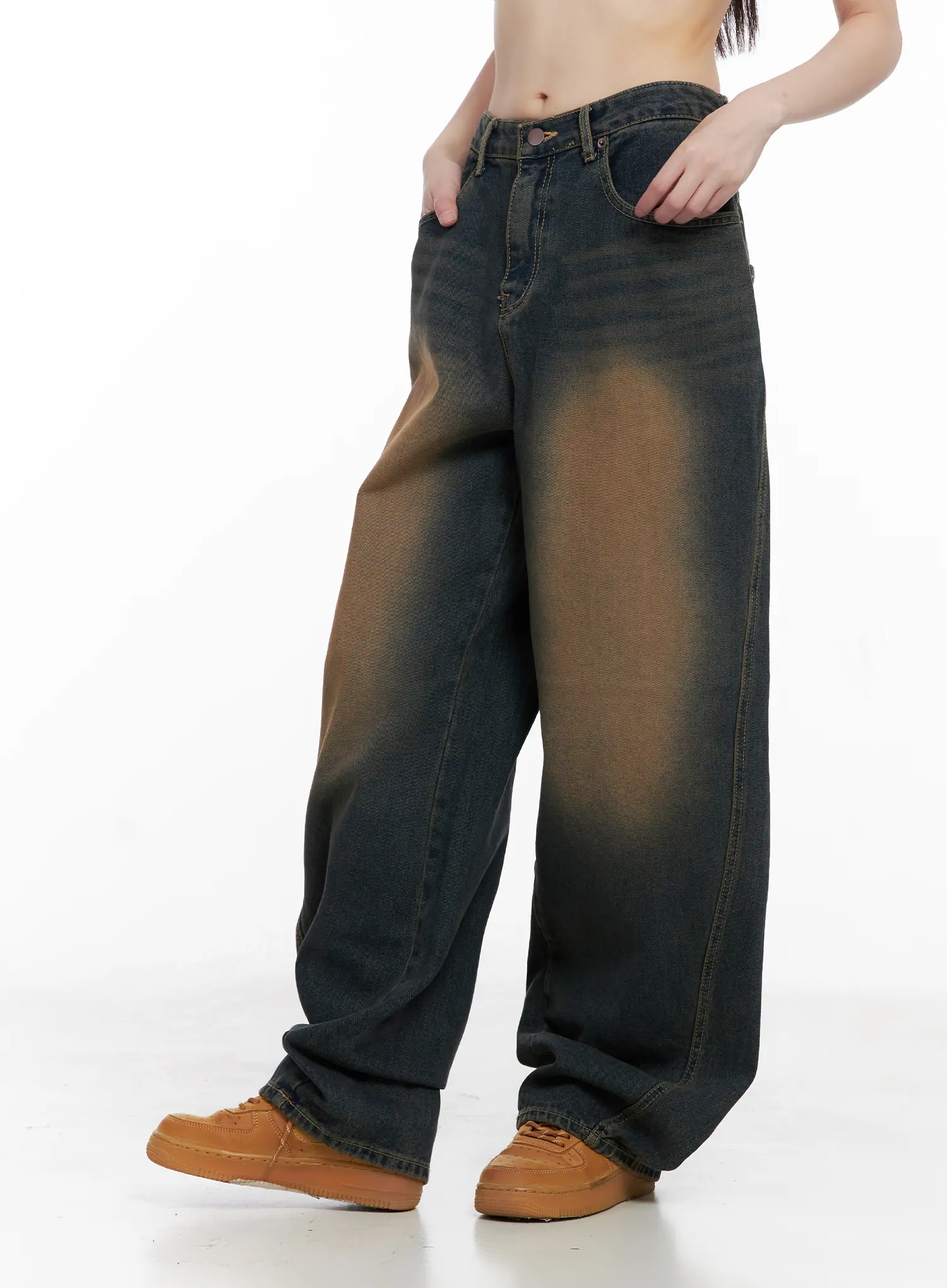 Jaycee Vintage Wash Baggy Jeans CG519 - Image 5