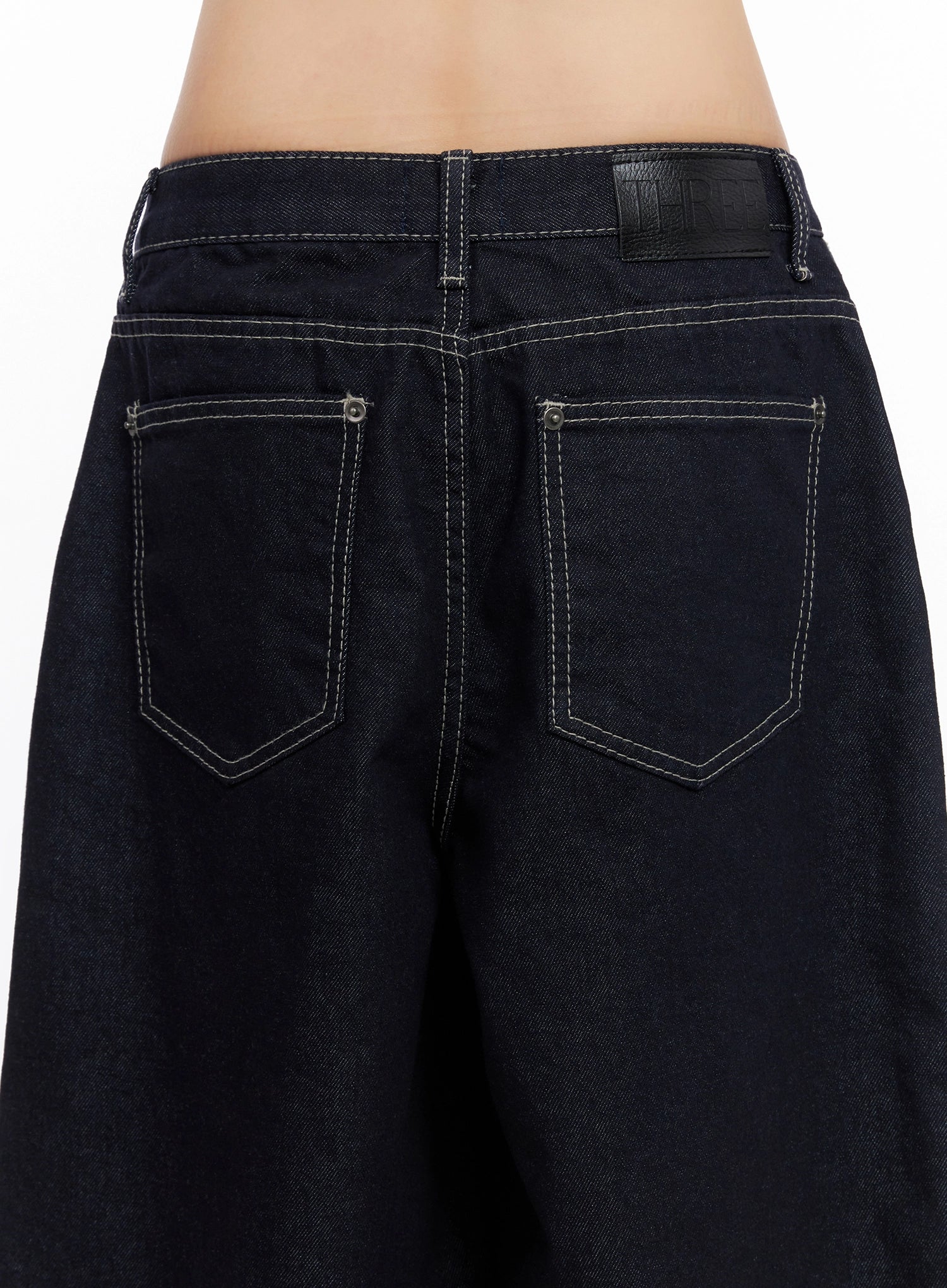 Jazlyn Non-Fade Button Wide Leg Jeans IN503 - Image 12