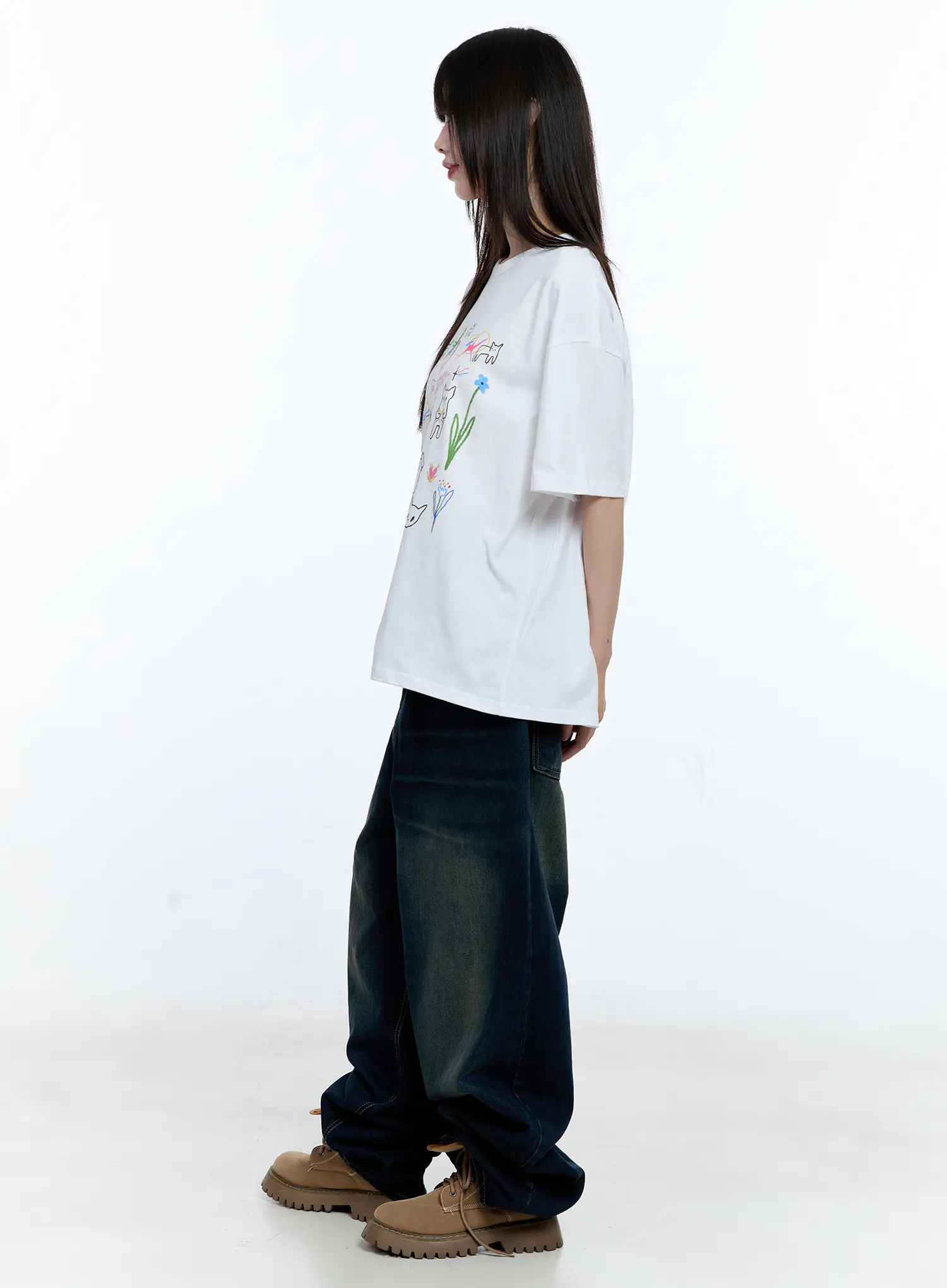 Jinnie Washed Wide-Leg Jeans CG511 - Image 4