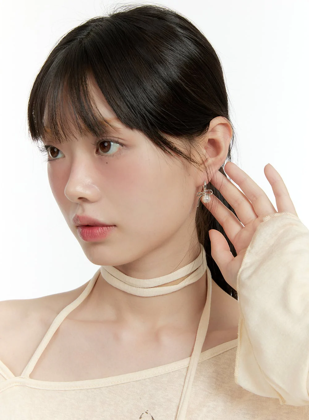 Jiny Ribbon Earrings IG406 - Image 2