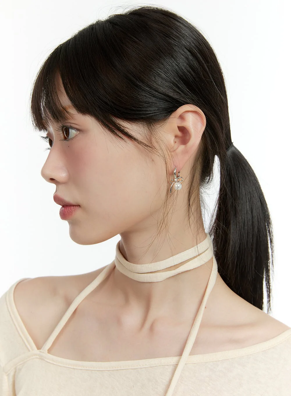 Jiny Ribbon Earrings IG406 - Image 3